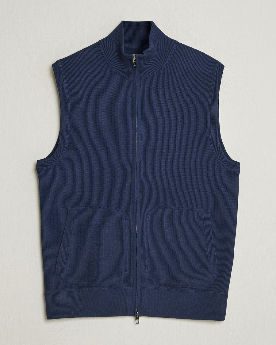 Herr | Tröjor | RLX Ralph Lauren | Cotton Coolmax Mockneck Vest Refined Navy