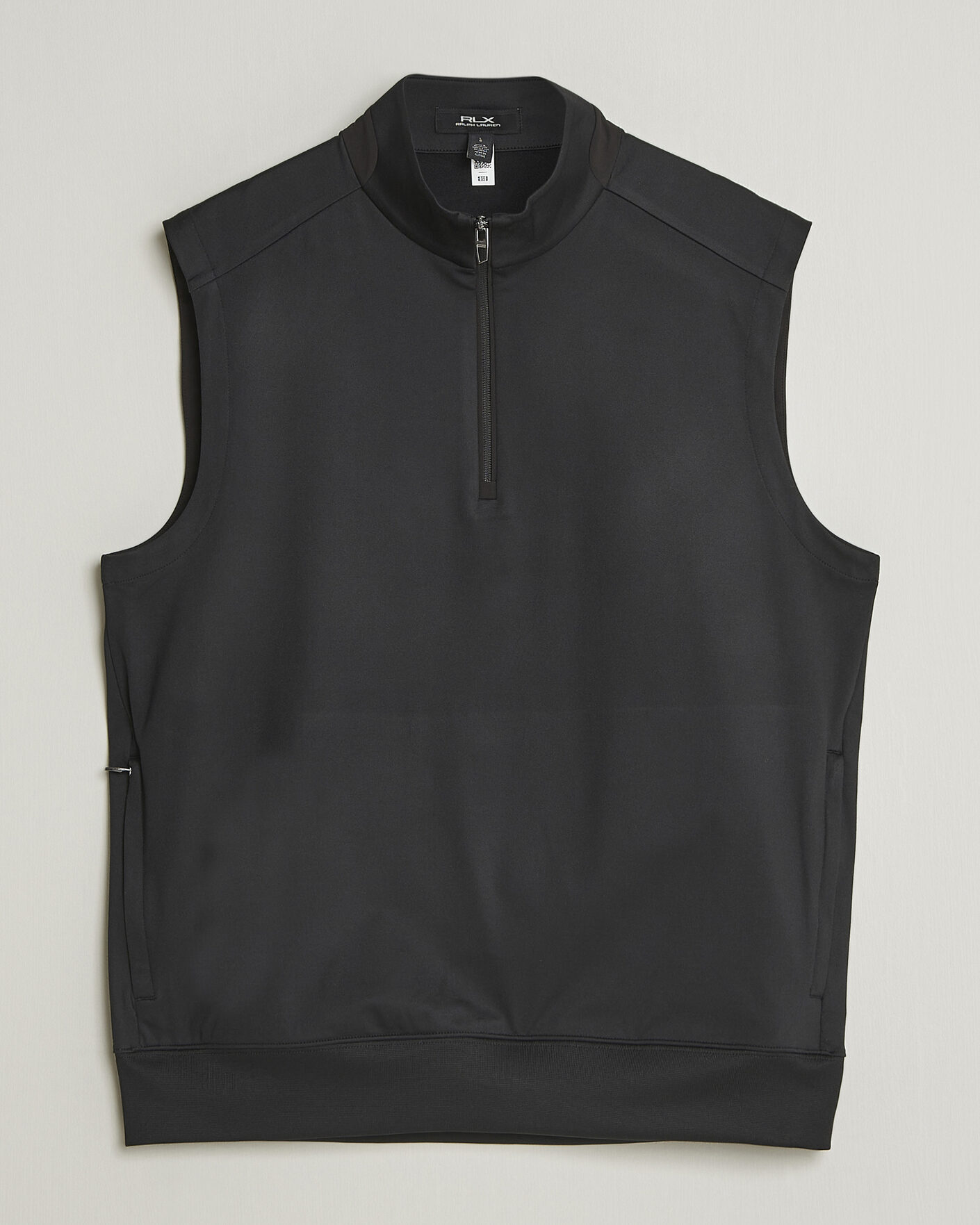 Herr | Västar | RLX Ralph Lauren | Half-Zip Luxury Jersey Vest Polo Black