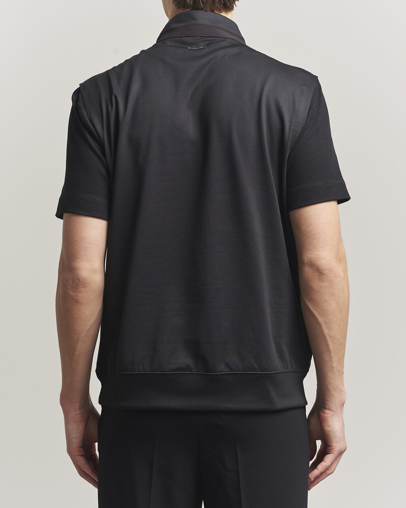 Herr | Västar | RLX Ralph Lauren | Half-Zip Luxury Jersey Vest Polo Black