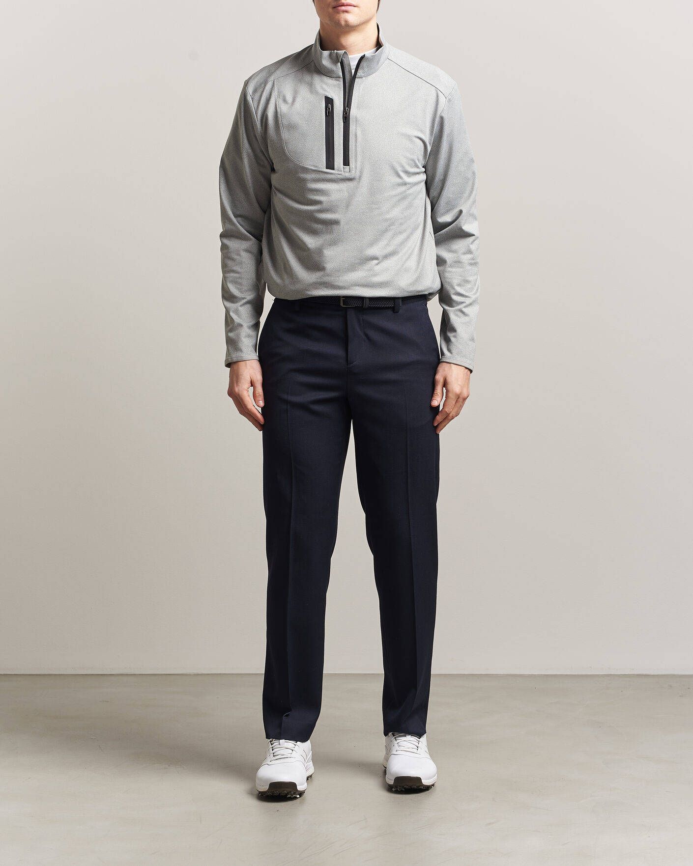 Herr | Golfkläder | RLX Ralph Lauren | Luxury Jersey Half Zip Andover Heather