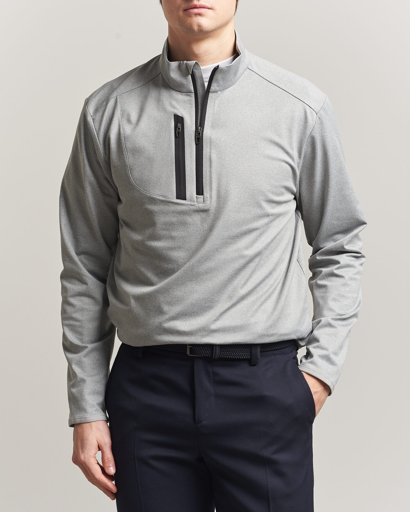 Herr | Golfkläder | RLX Ralph Lauren | Luxury Jersey Half Zip Andover Heather