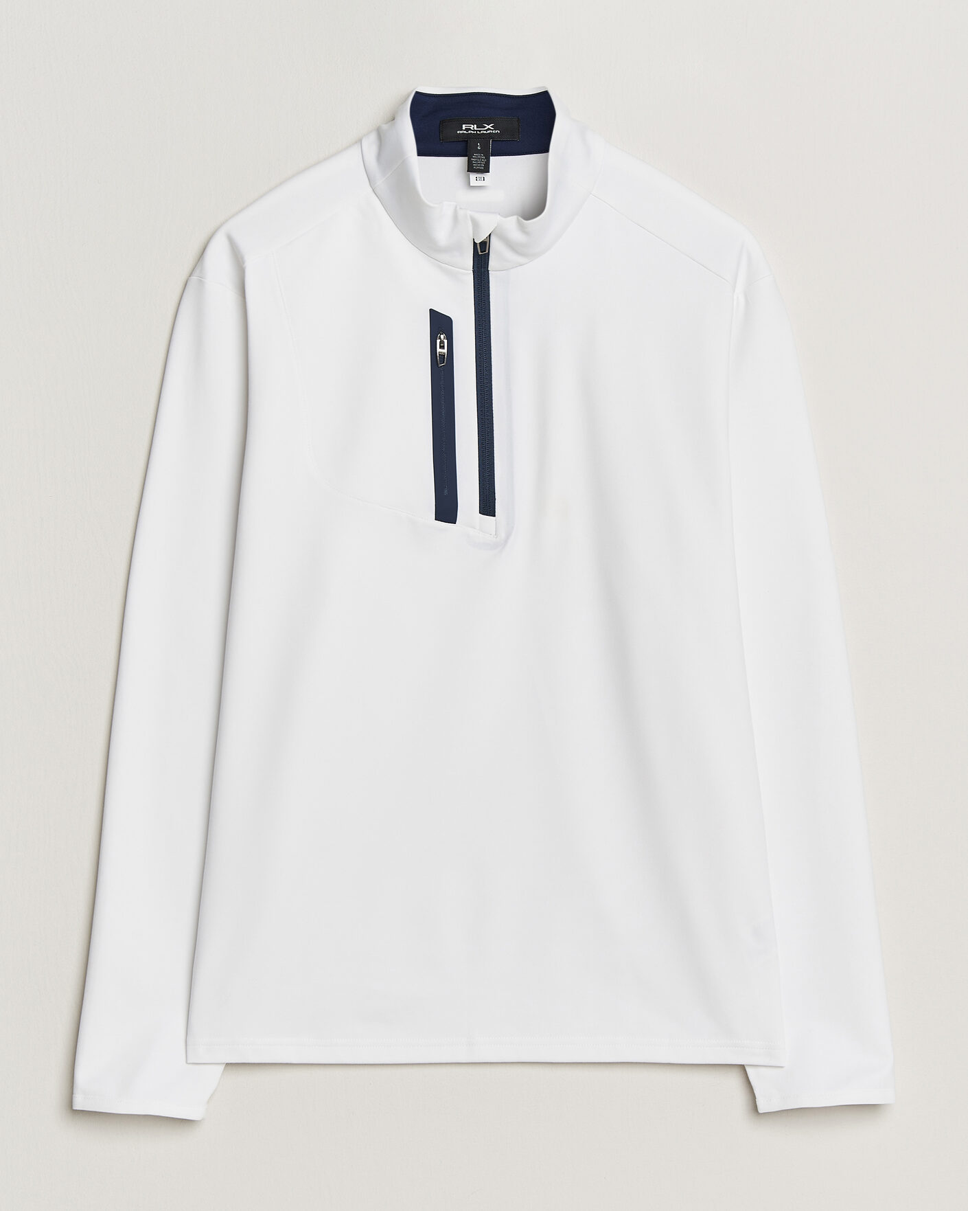 Herr | Golfkläder | RLX Ralph Lauren | Luxury Jersey Half Zip Ceramic White