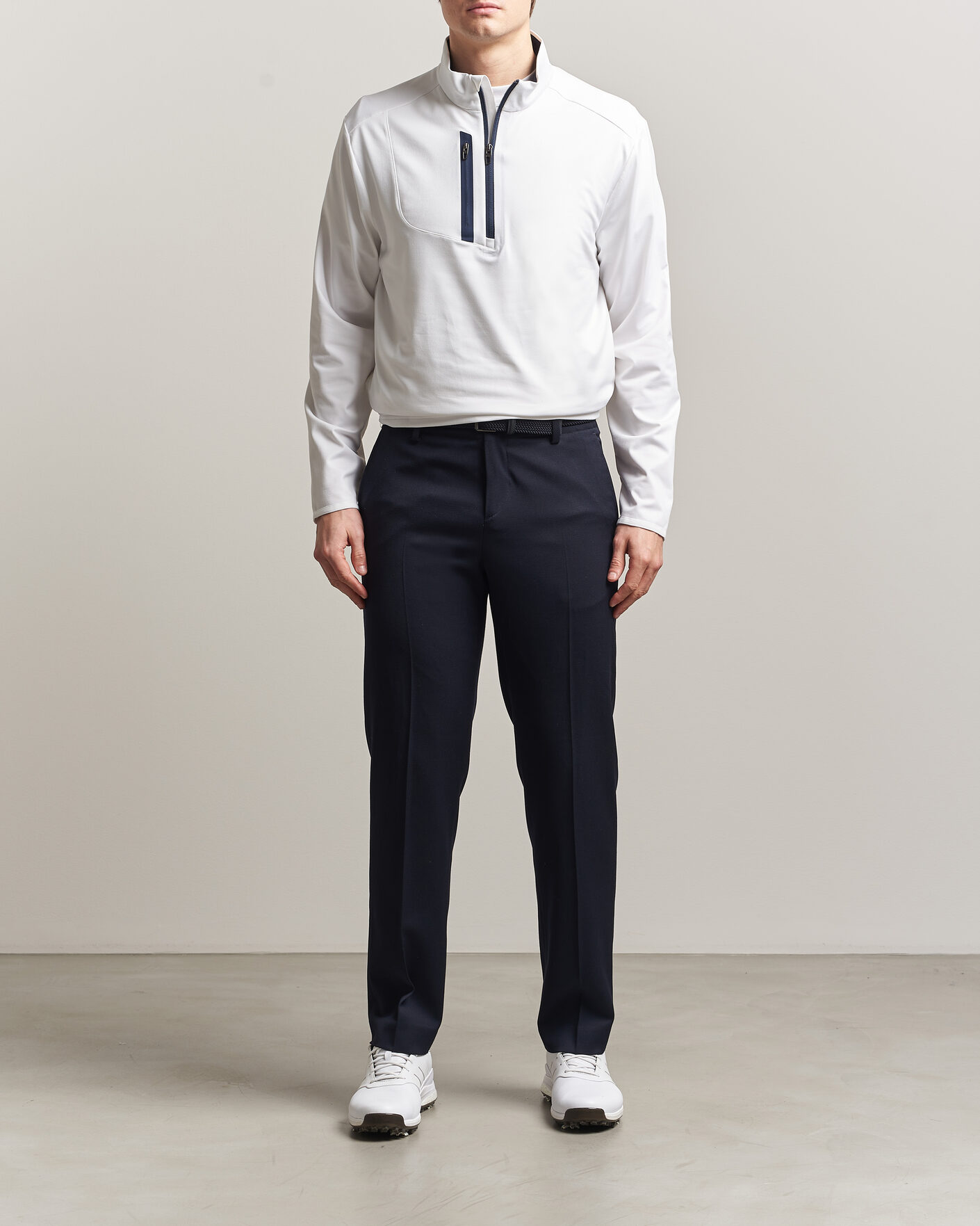 Herr | Tröjor | RLX Ralph Lauren | Luxury Jersey Half Zip Ceramic White