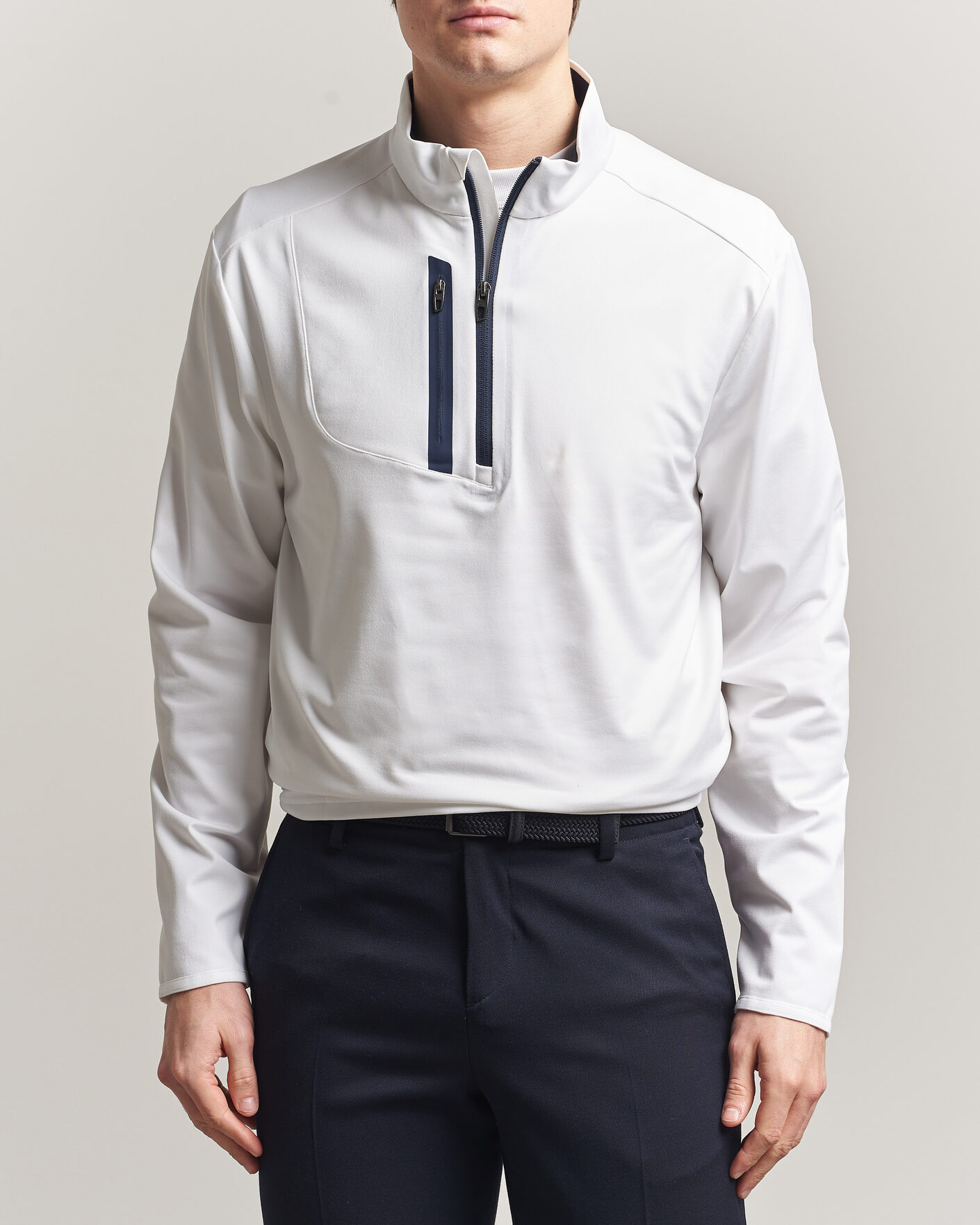 Herr | Golfkläder | RLX Ralph Lauren | Luxury Jersey Half Zip Ceramic White