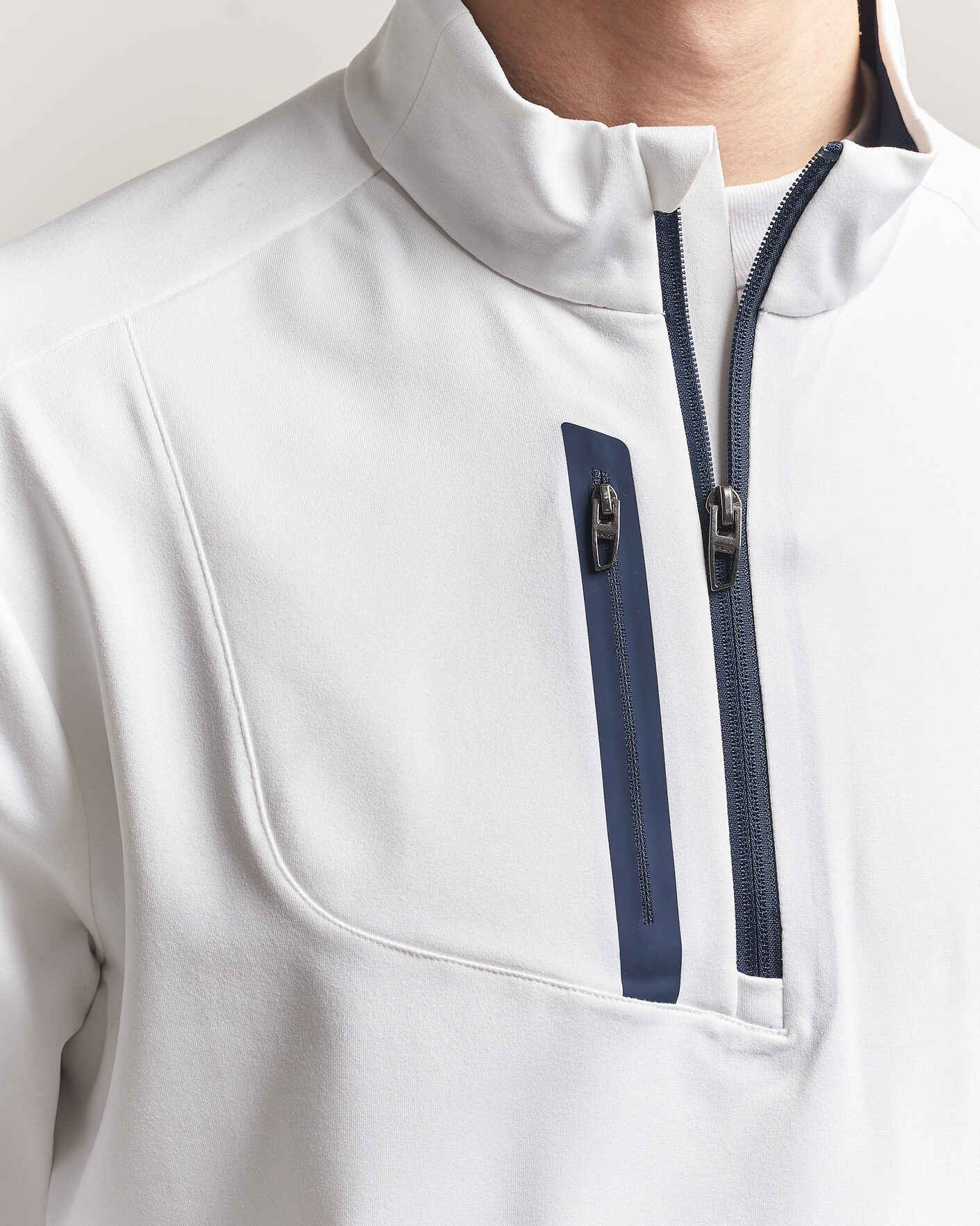 Herr | Tröjor | RLX Ralph Lauren | Luxury Jersey Half Zip Ceramic White