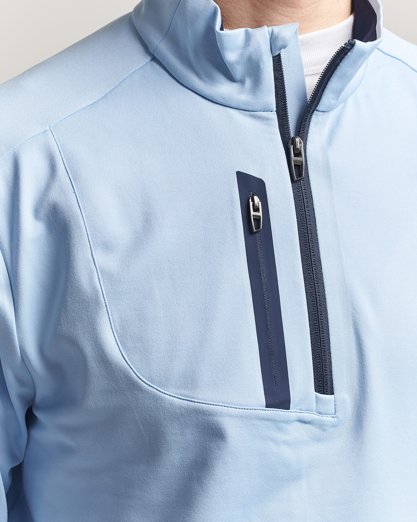 Herr | Golfkläder | RLX Ralph Lauren | Luxury Jersey Half Zip Office Blue