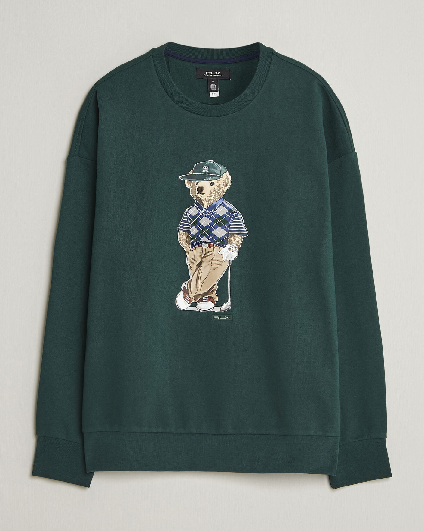 Herr | Tröjor | RLX Ralph Lauren | Loopback Terry Bear Sweatshirt Moss Agate