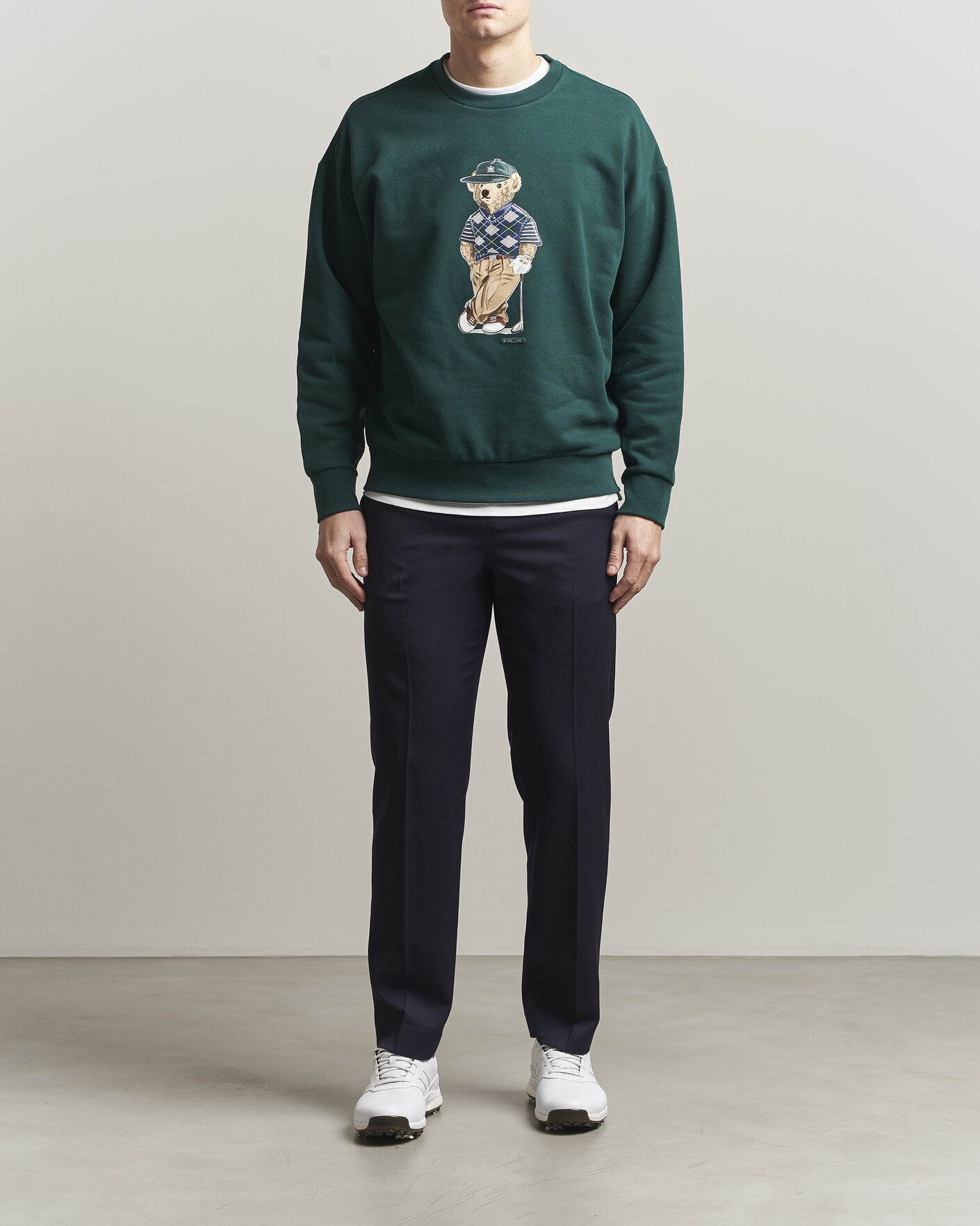 Herr | Tröjor | RLX Ralph Lauren | Loopback Terry Bear Sweatshirt Moss Agate