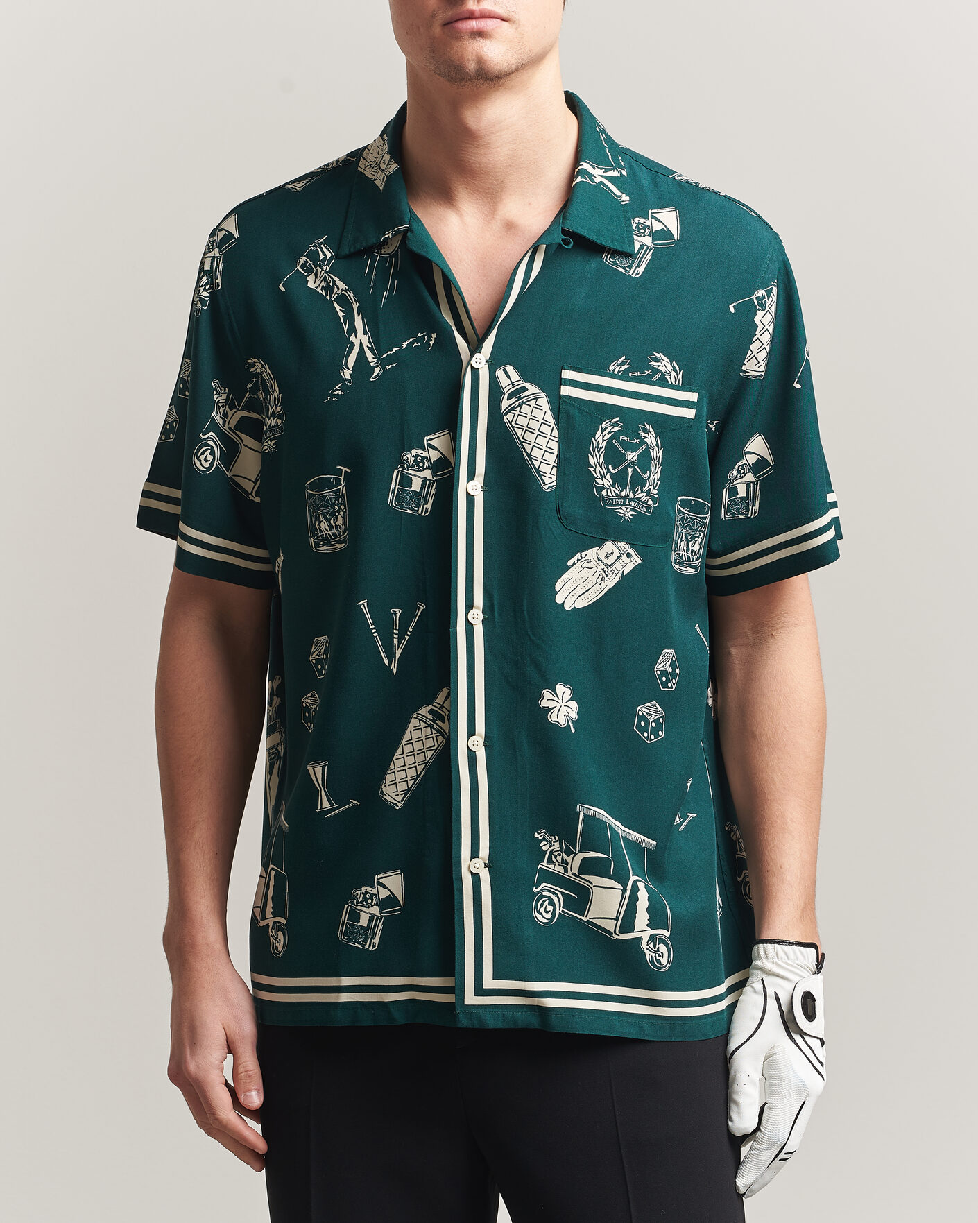 Herr | Skjortor | RLX Ralph Lauren | Short Sleeve Golf Shirt Par-Tee on the Greens