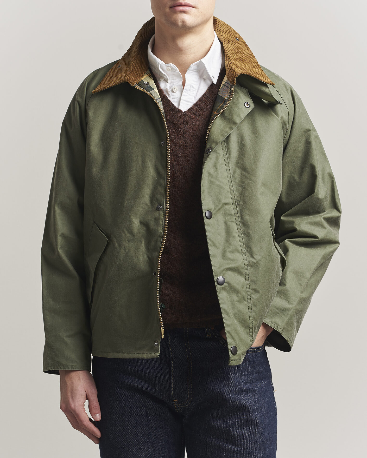 Herr | Jackor | Barbour Heritage | Oversize Transport Wax Jacket Light Moss