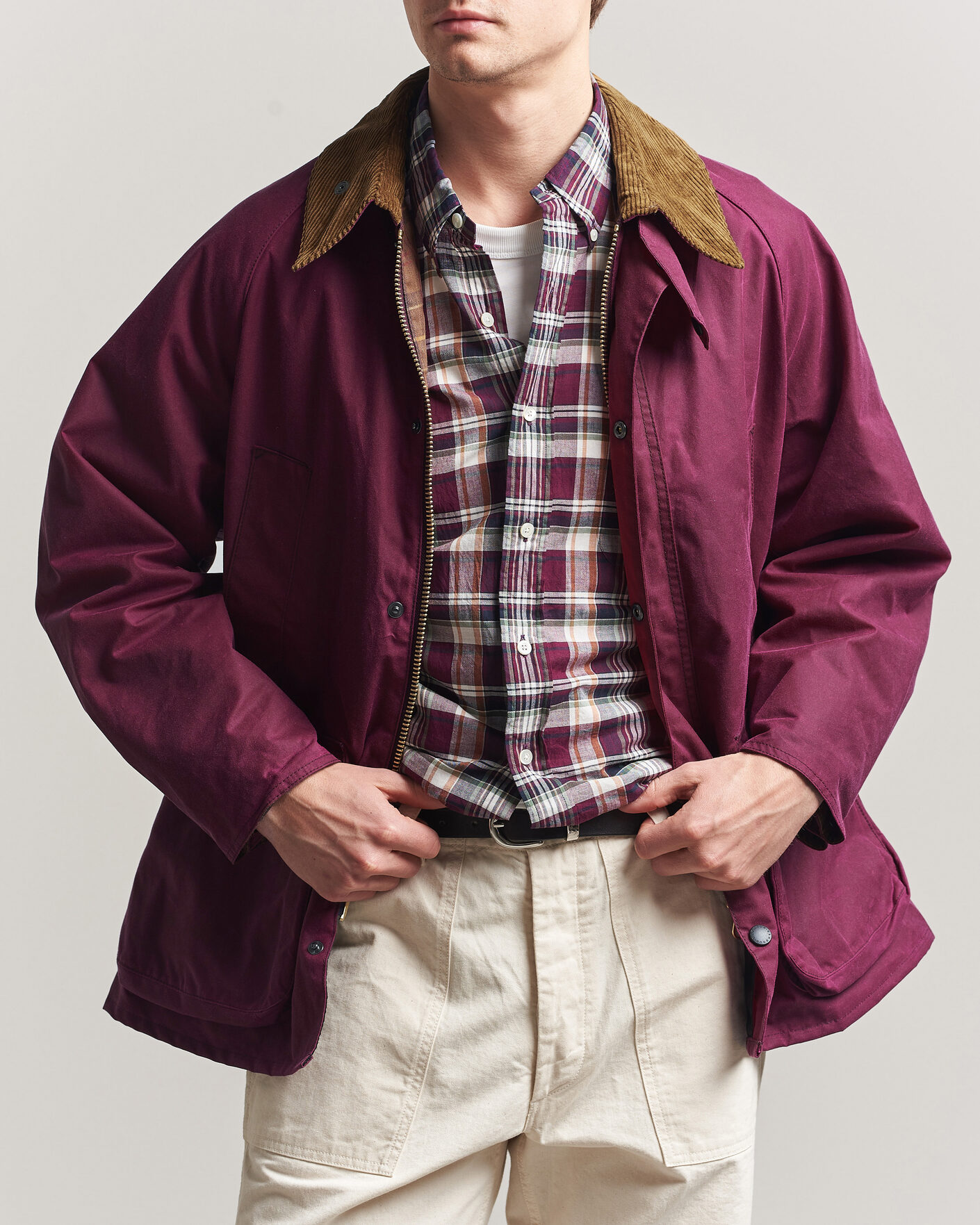 Herr | Jackor | Barbour Heritage | Oversize Bedale Wax Jacket Wine