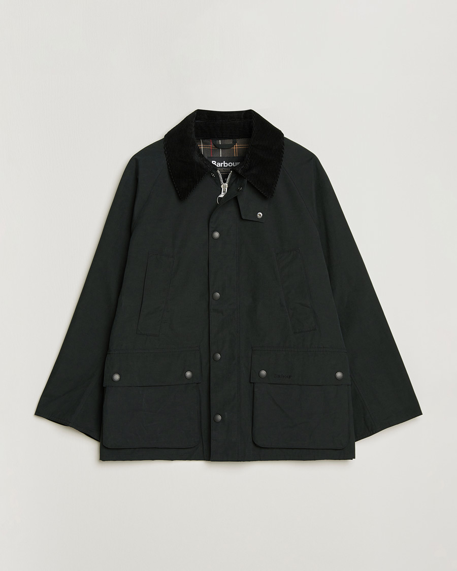 Herr | Jackor | Barbour Heritage | Oversized Peached Bedale Jacket Black