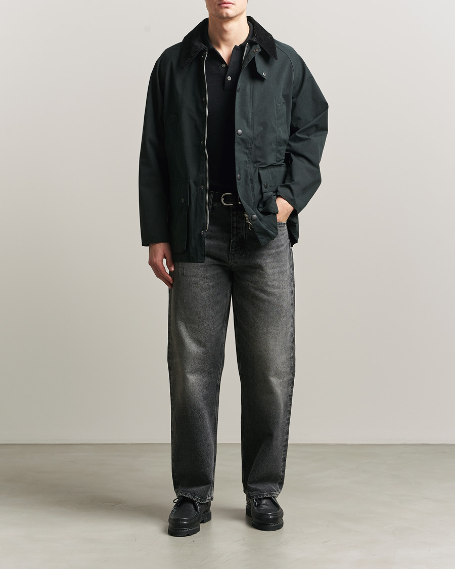 Herr | Jackor | Barbour Heritage | Oversized Peached Bedale Jacket Black