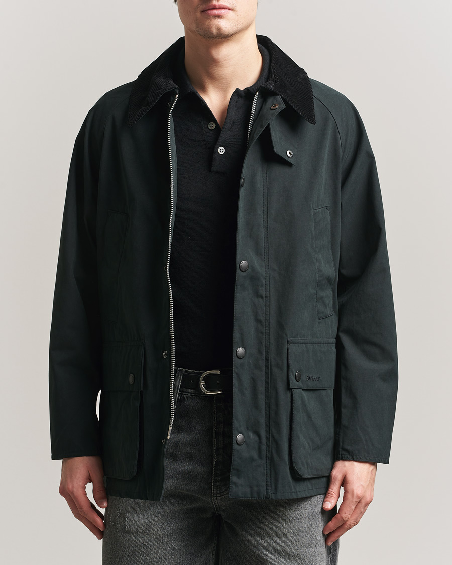 Herr | Jackor | Barbour Heritage | Oversized Peached Bedale Jacket Black