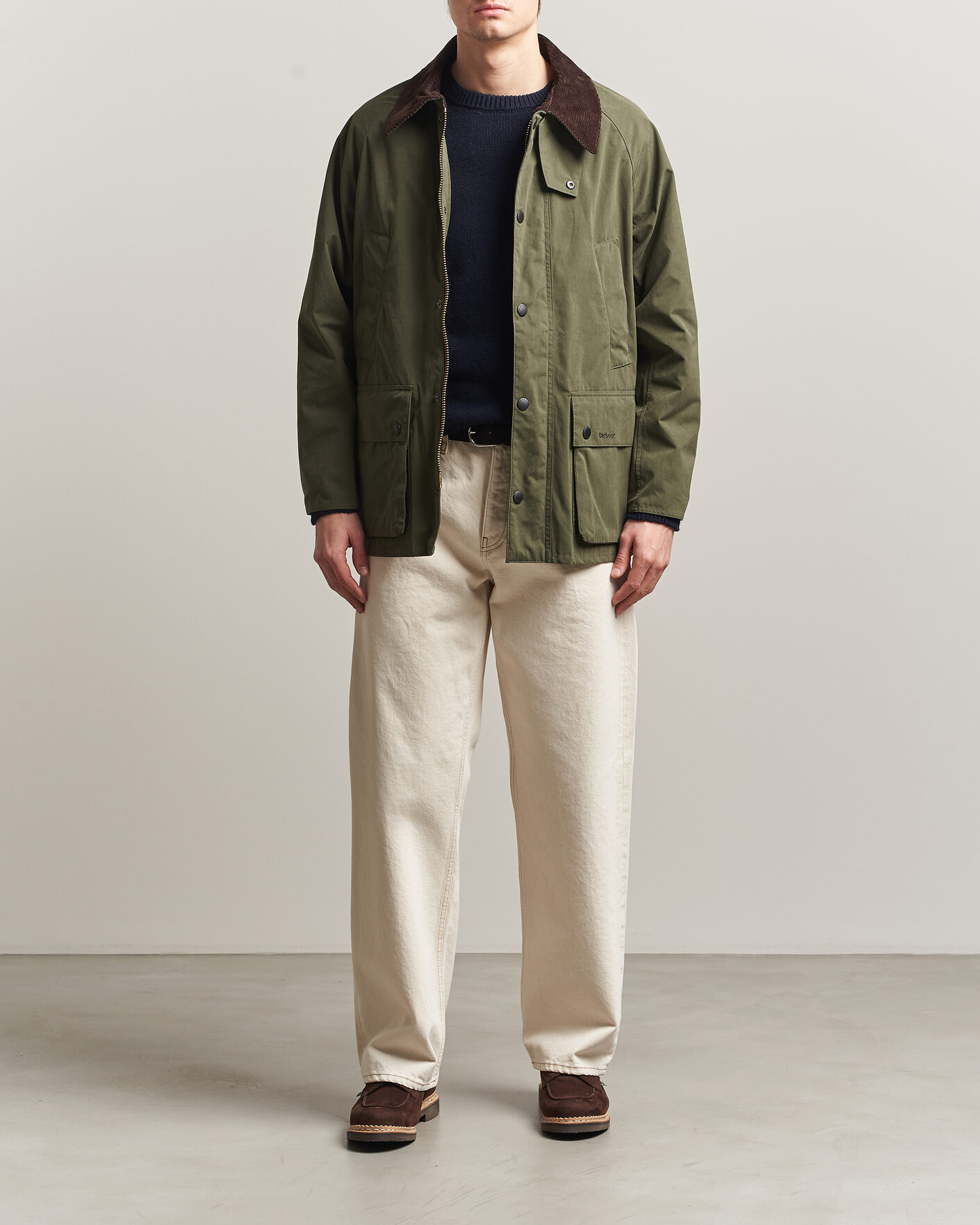 Herr | Jackor | Barbour Heritage | Oversized Peached Bedale Jacket Sage