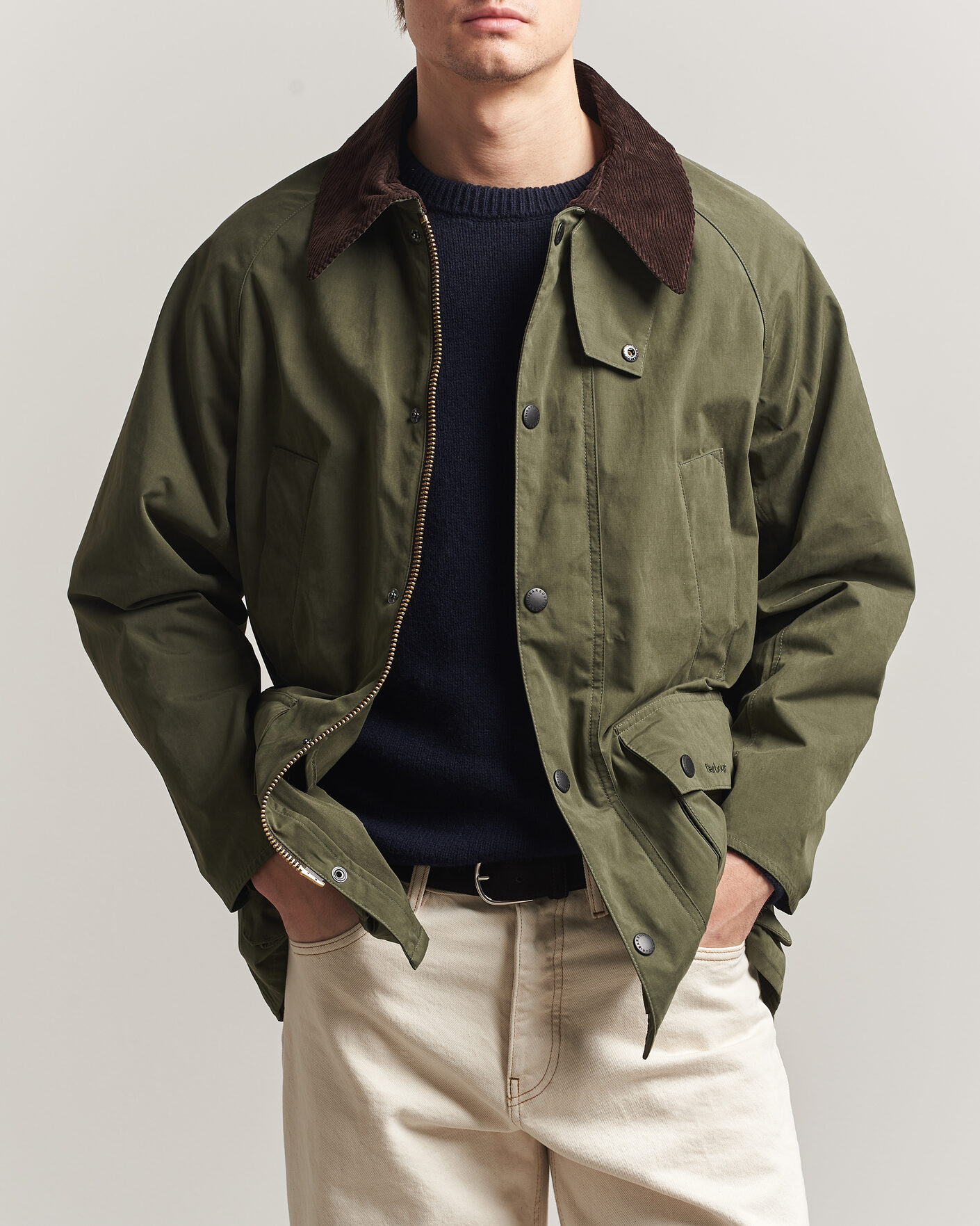 Herr | Jackor | Barbour Heritage | Oversized Peached Bedale Jacket Sage
