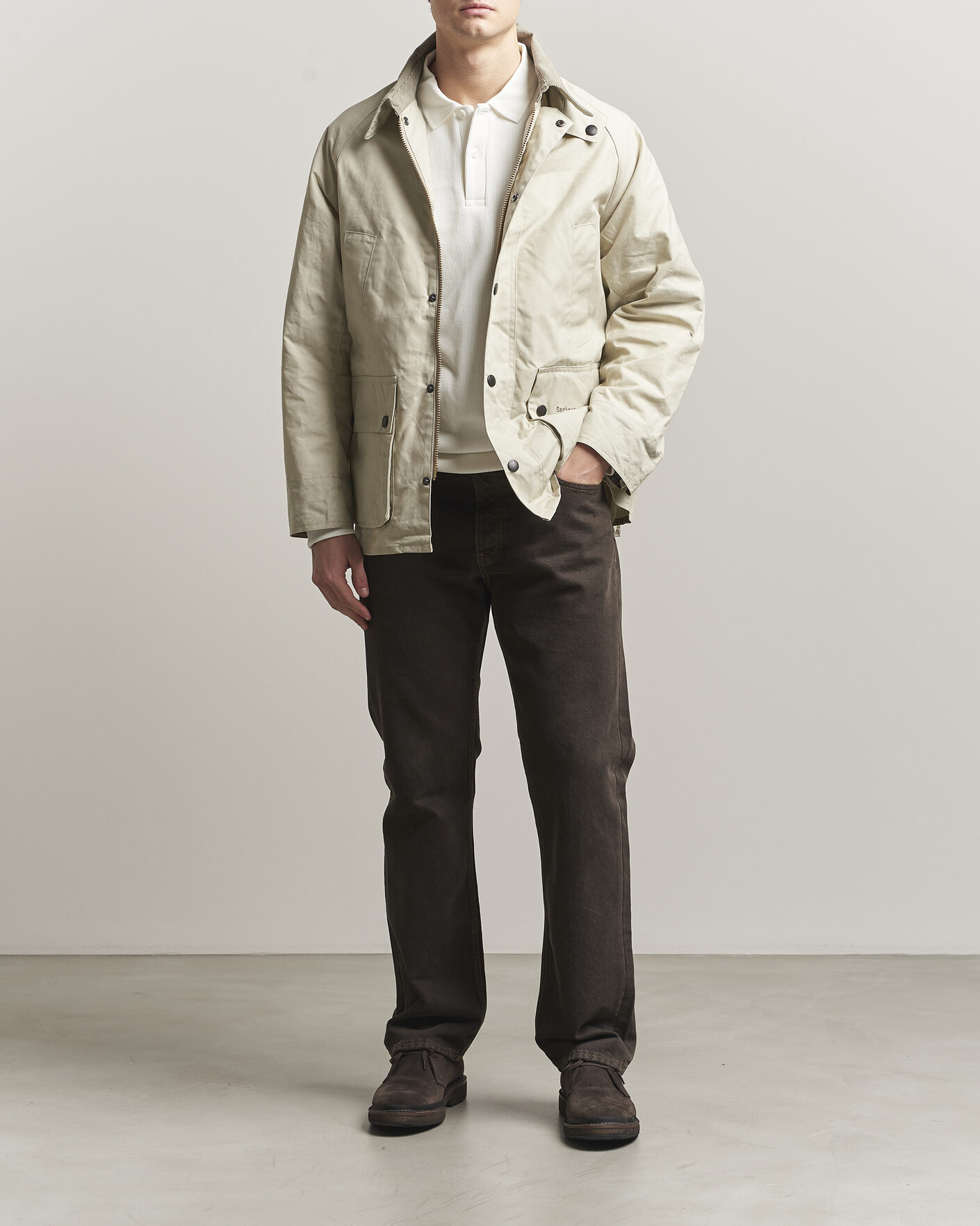 Herr | Jackor | Barbour Heritage | Oversized Bedale Cotton Jacket Clay