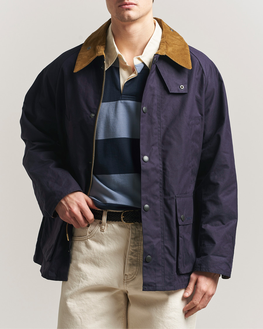 Herr | Jackor | Barbour Heritage | Oversized Bedale Cotton Jacket Dark Indigo