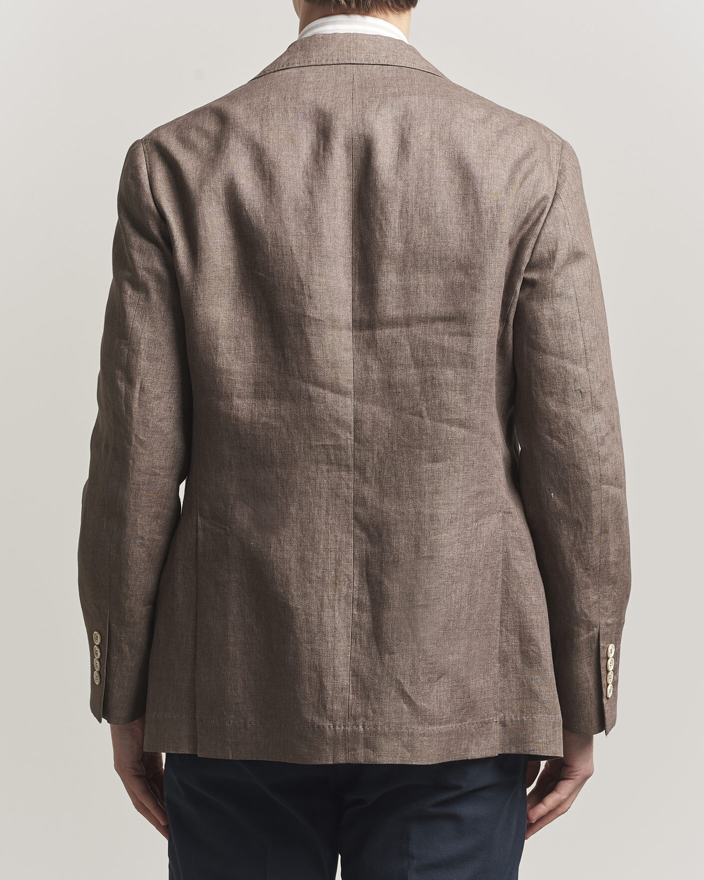 Herr | Kavajer | Brunello Cucinelli | Linen Blazer Dark Brown