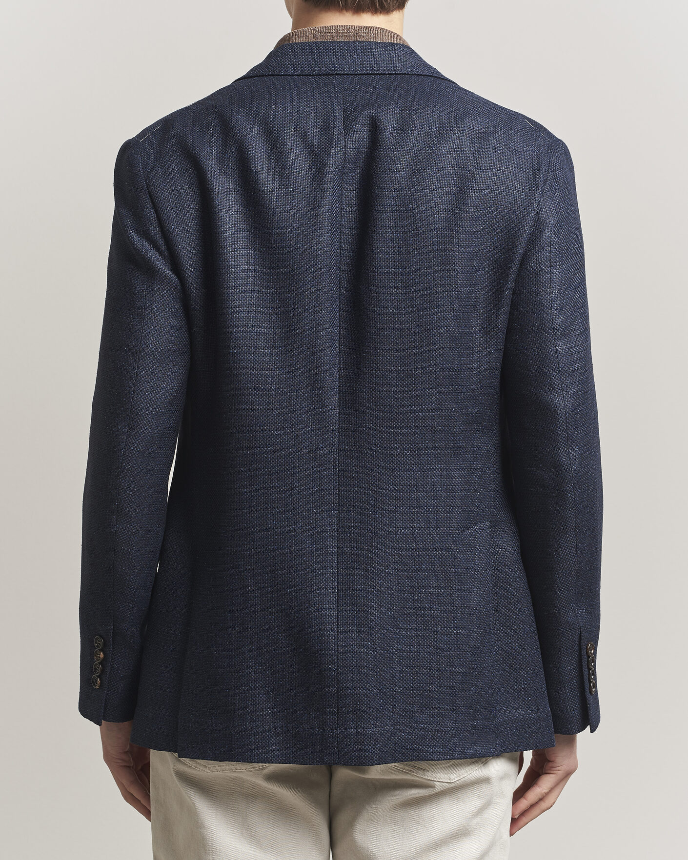 Herr | Kavajer | Brunello Cucinelli | Linen/Silk Hopsack Blazer Navy