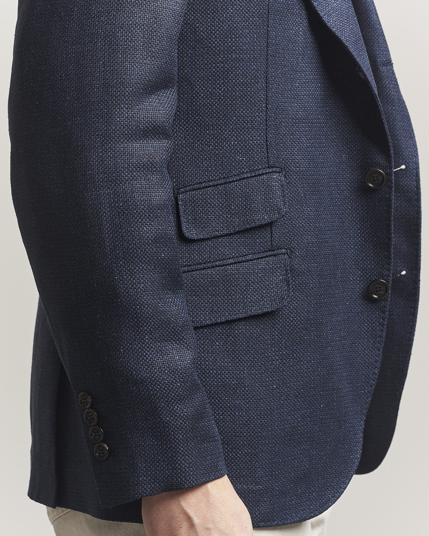 Herr | Kavajer | Brunello Cucinelli | Linen/Silk Hopsack Blazer Navy