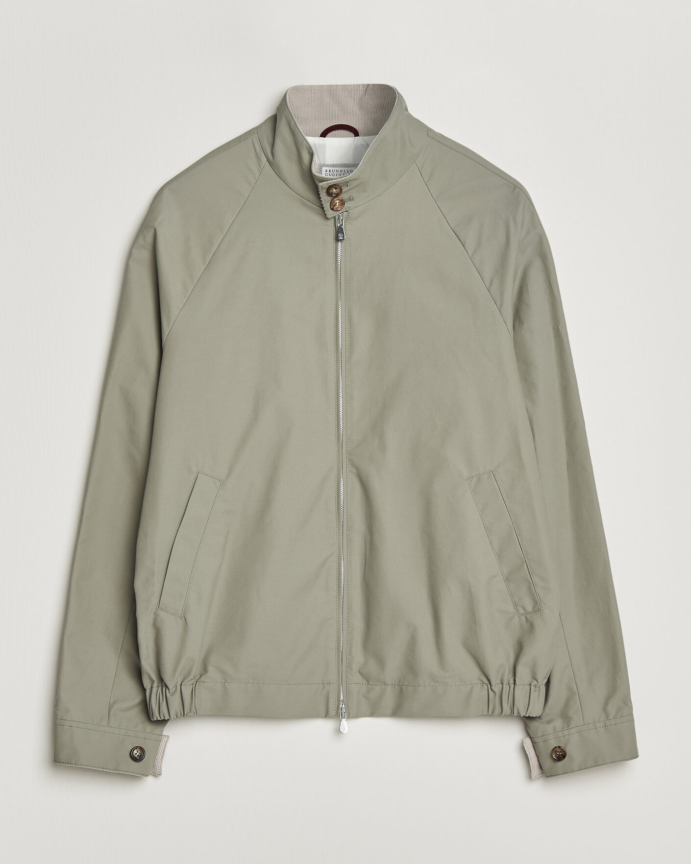 Herr | Jackor | Brunello Cucinelli | Raglan Harrington Jacket Olive