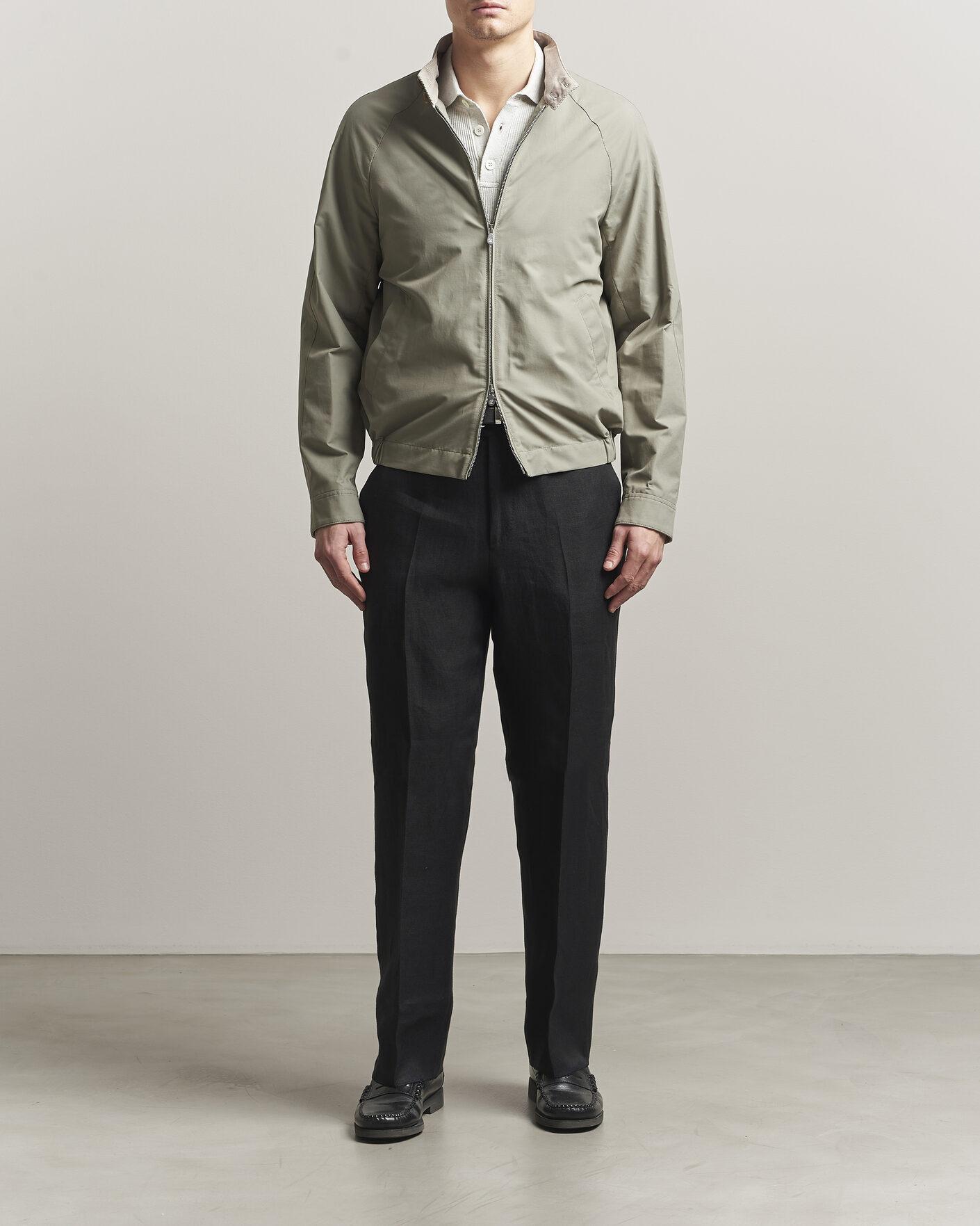 Herr | Jackor | Brunello Cucinelli | Raglan Harrington Jacket Olive