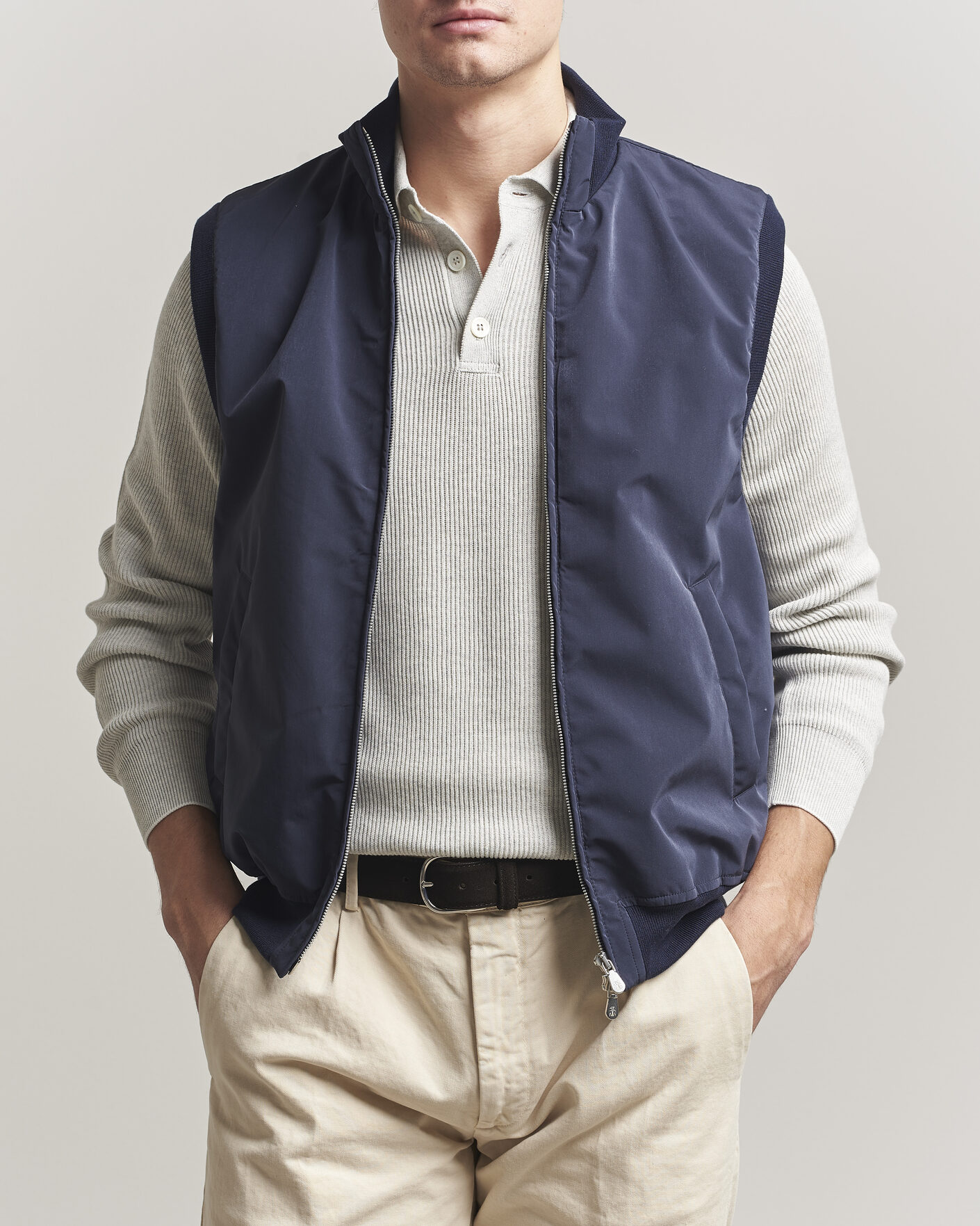 Herr | Västar | Brunello Cucinelli | Nylon Padded Gilet Navy