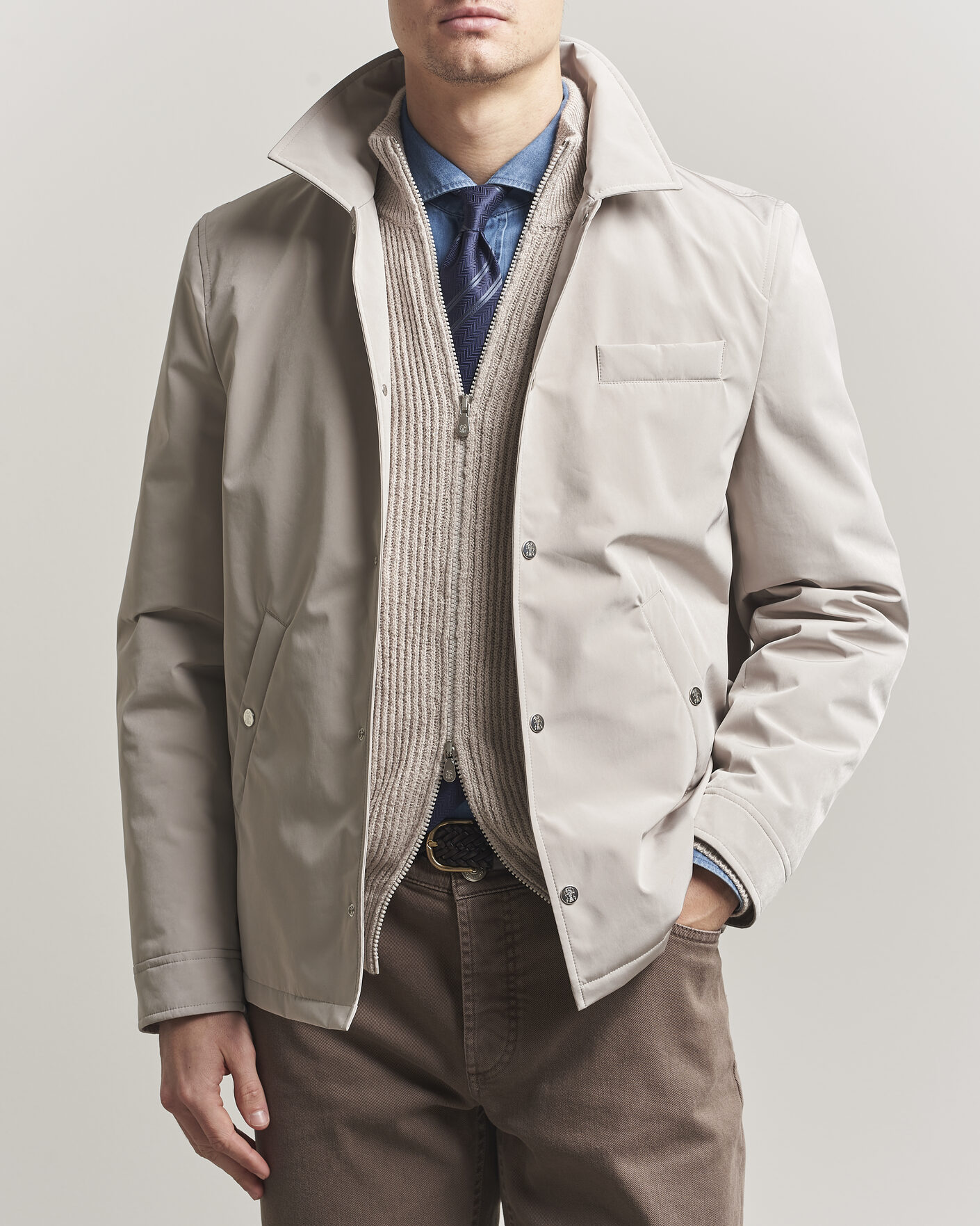 Herr | Jackor | Brunello Cucinelli | Nylon Padded Jacket Beige