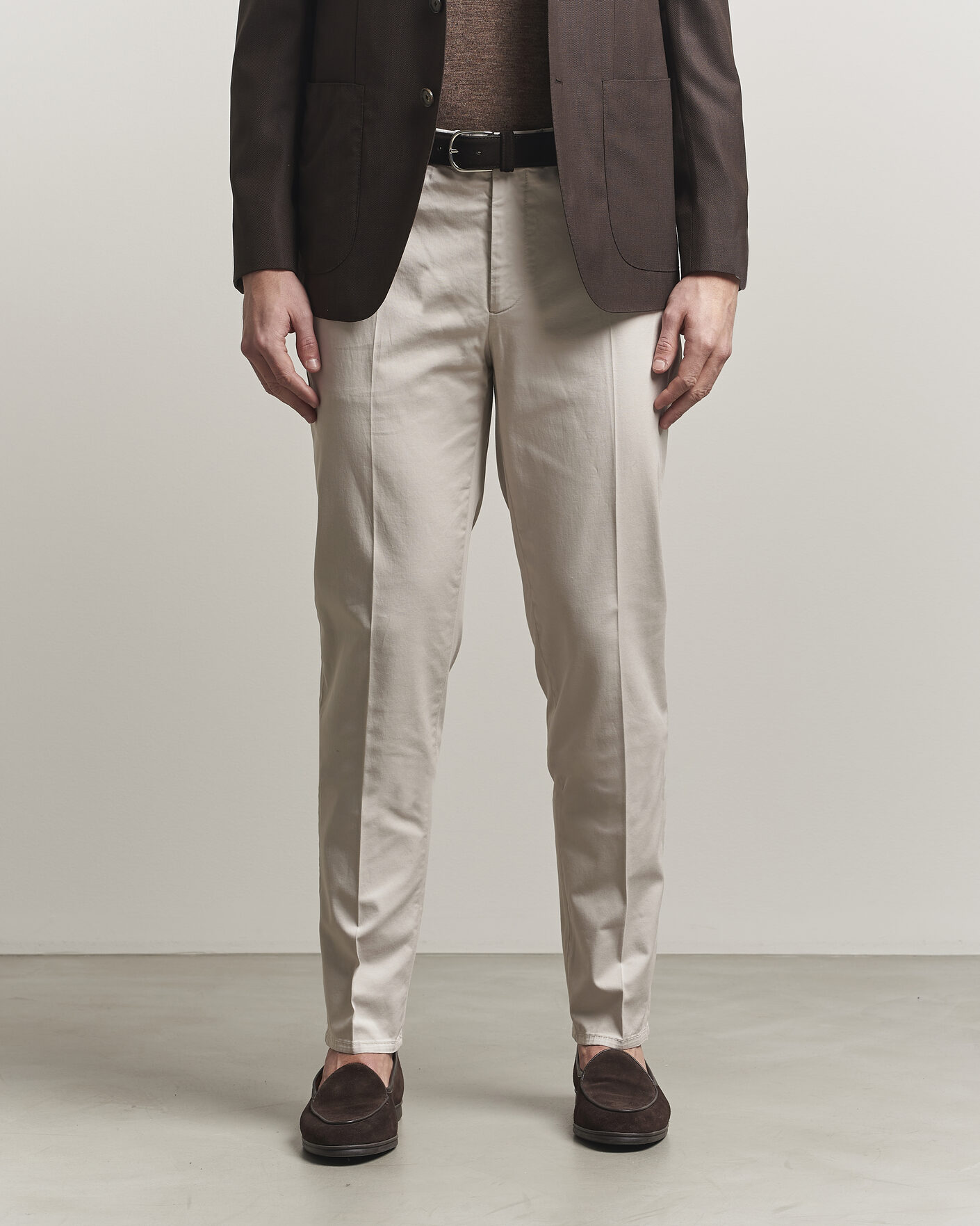 Herr | Byxor | Brunello Cucinelli | Slim Fit Chinos Light Beige
