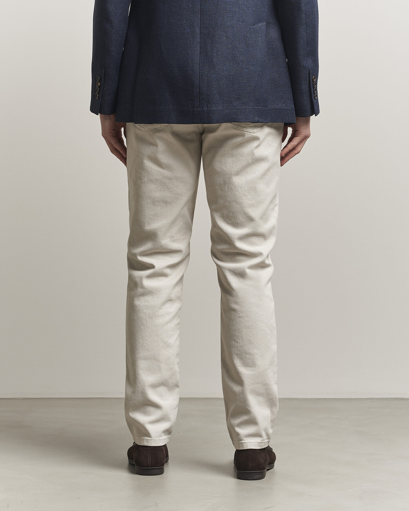 Herr | Byxor | Brunello Cucinelli | Traditional Fit Bull Denim Pants Light Beige