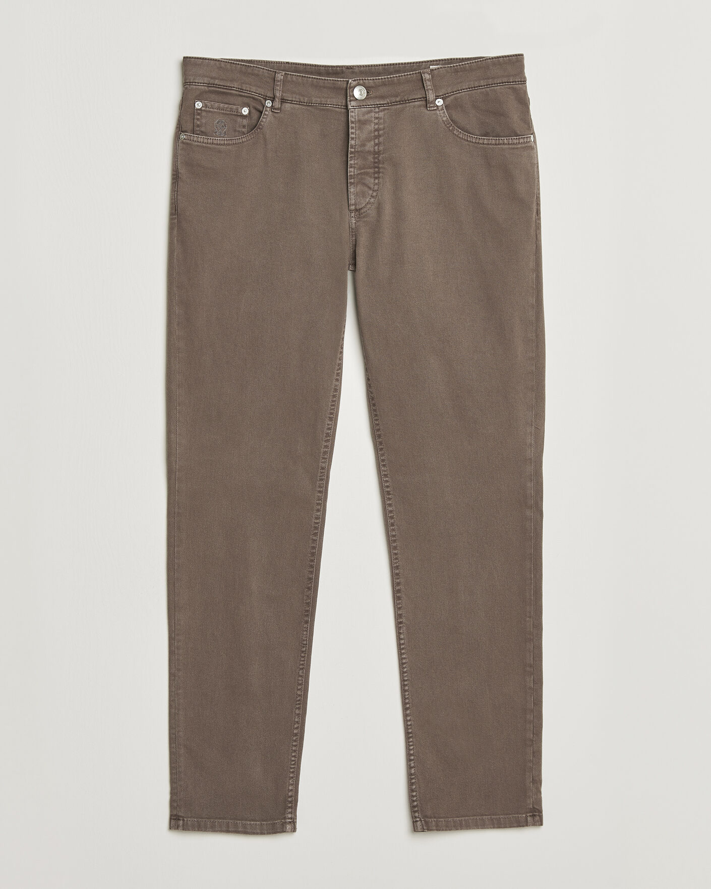 Herr | Byxor | Brunello Cucinelli | Traditional Fit Bull Denim Pants Dark Brown