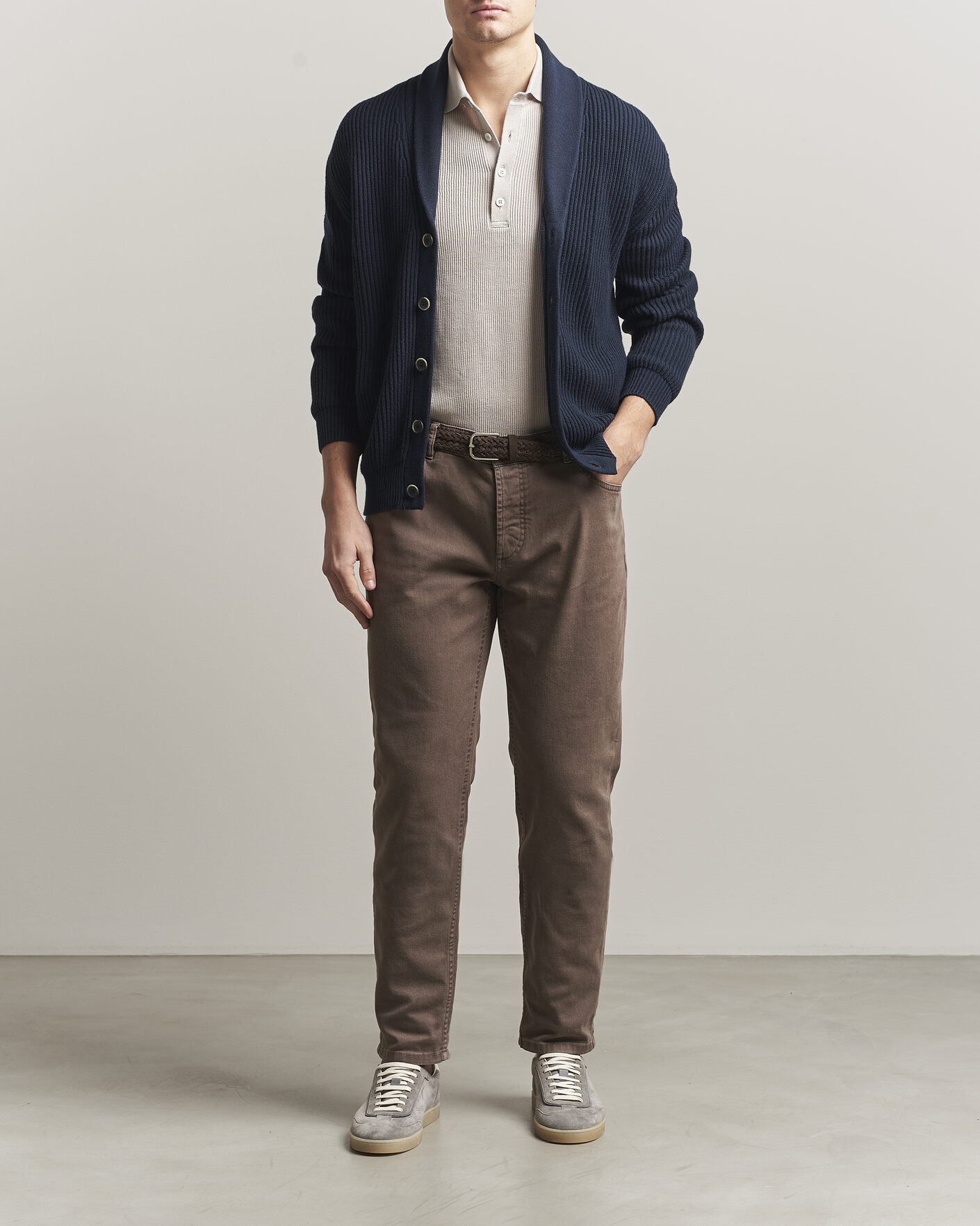Herr | Byxor | Brunello Cucinelli | Traditional Fit Bull Denim Pants Dark Brown