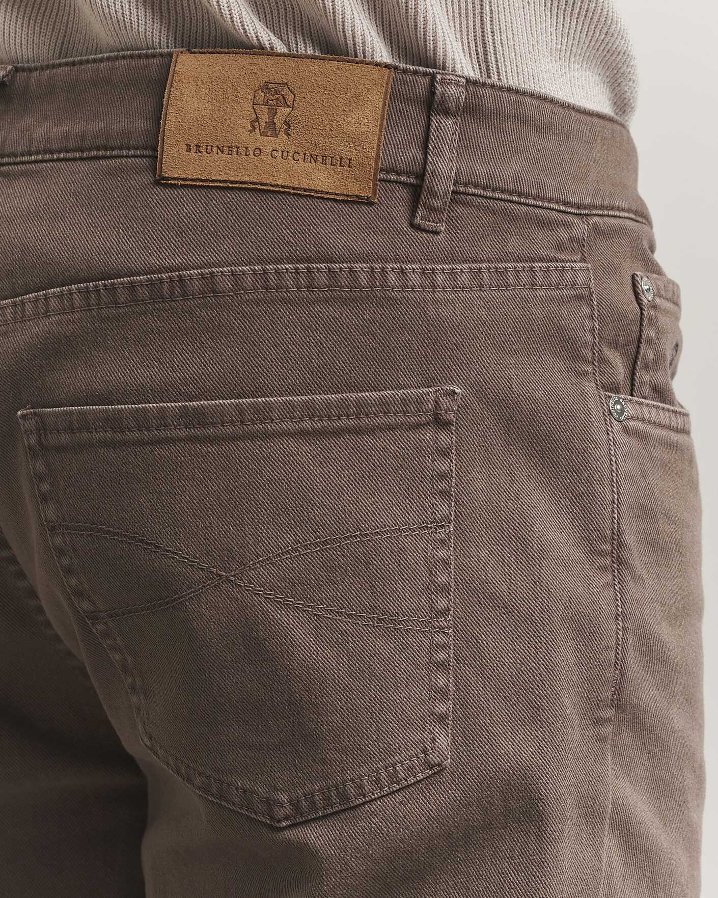 Herr | Byxor | Brunello Cucinelli | Traditional Fit Bull Denim Pants Dark Brown