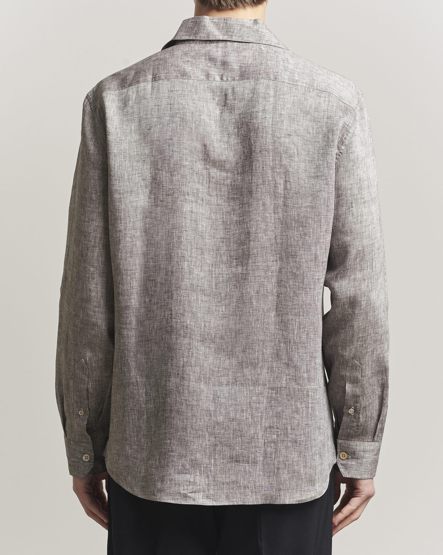 Herr | Skjortor | Brunello Cucinelli | Linen Double Pocket Camp Shirt Brown