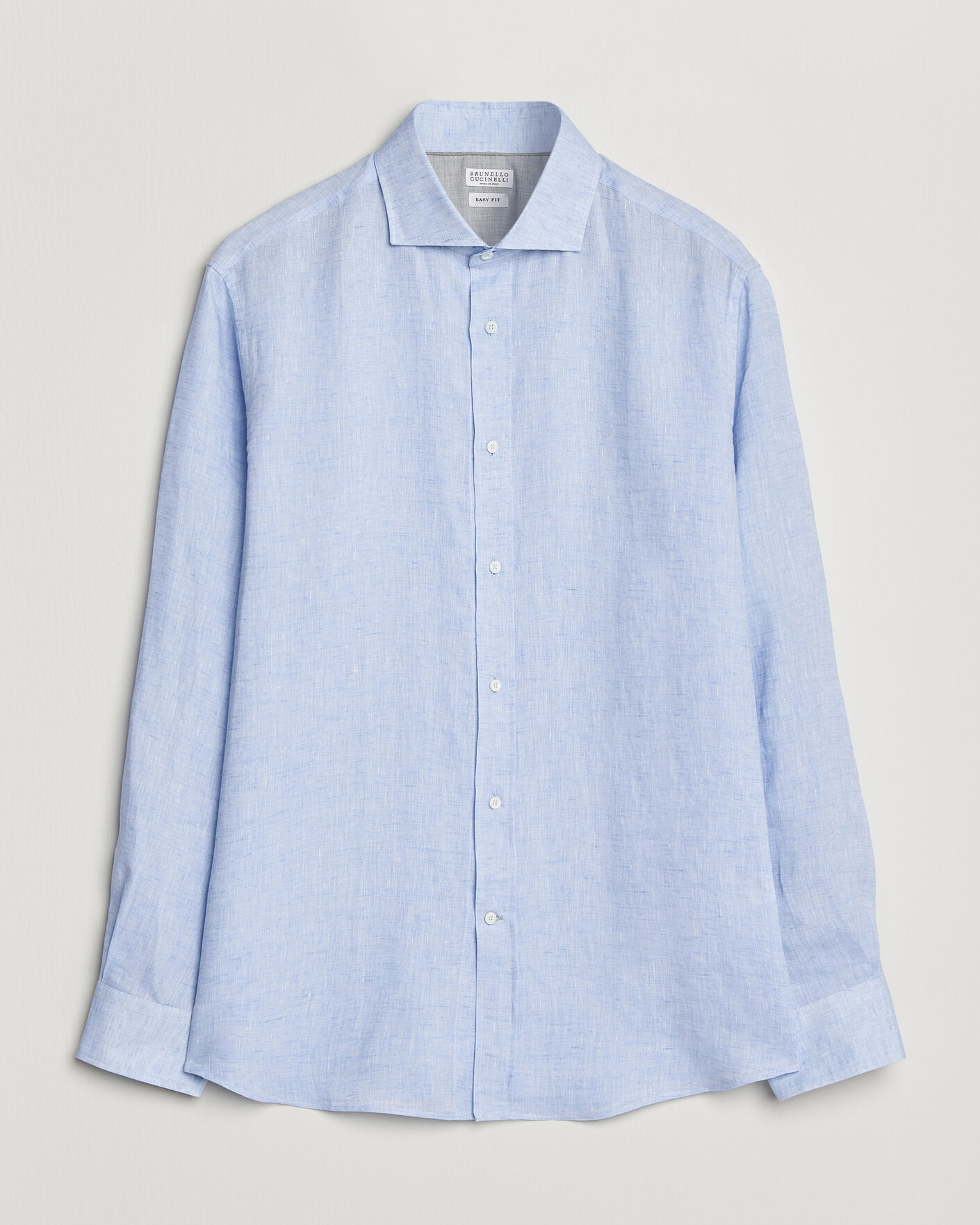 Herr | Skjortor | Brunello Cucinelli | Easy Fit Linen Shirt Light Blue