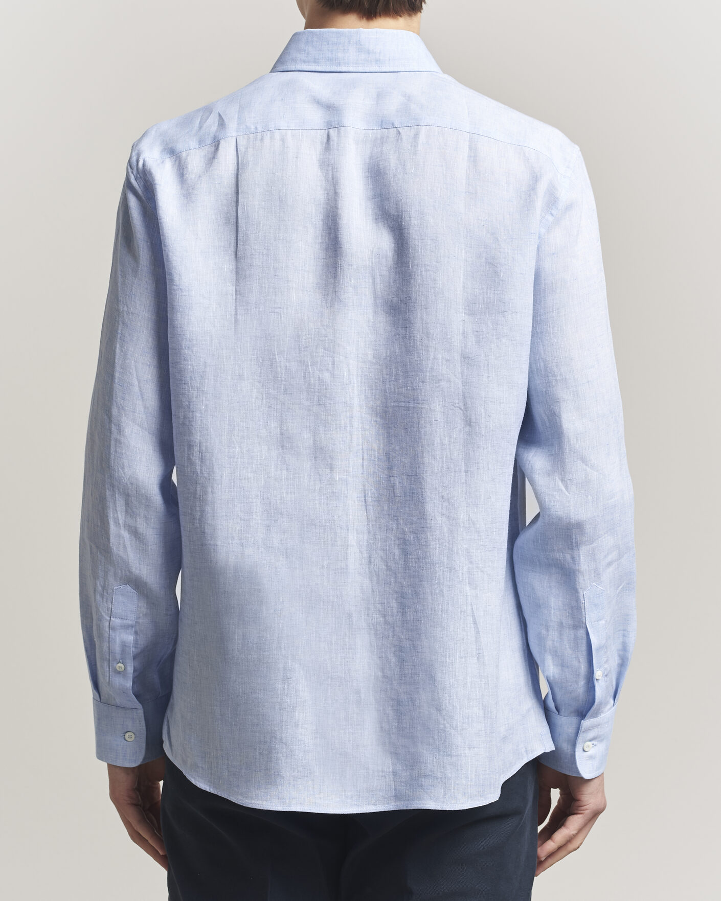 Herr | Skjortor | Brunello Cucinelli | Easy Fit Linen Shirt Light Blue