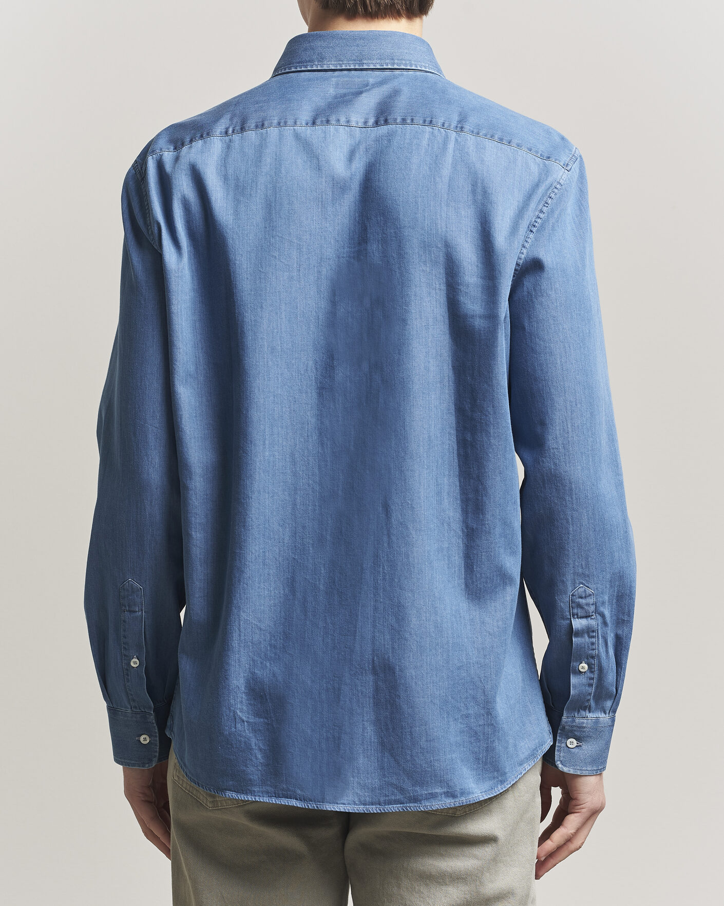 Herr | Skjortor | Brunello Cucinelli | Easy Fit Denim Shirt Medium Blue Wash