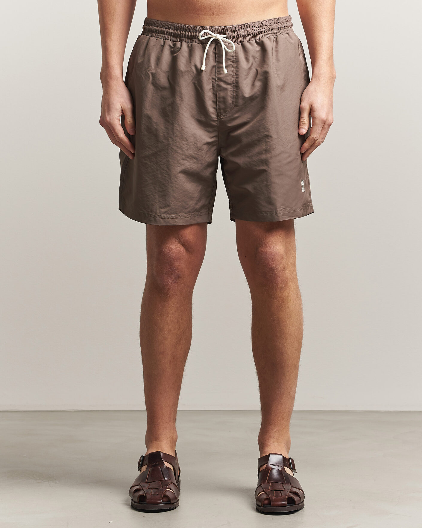 Herr | Badbyxor | Brunello Cucinelli | Nylon Swim Trunks Brown