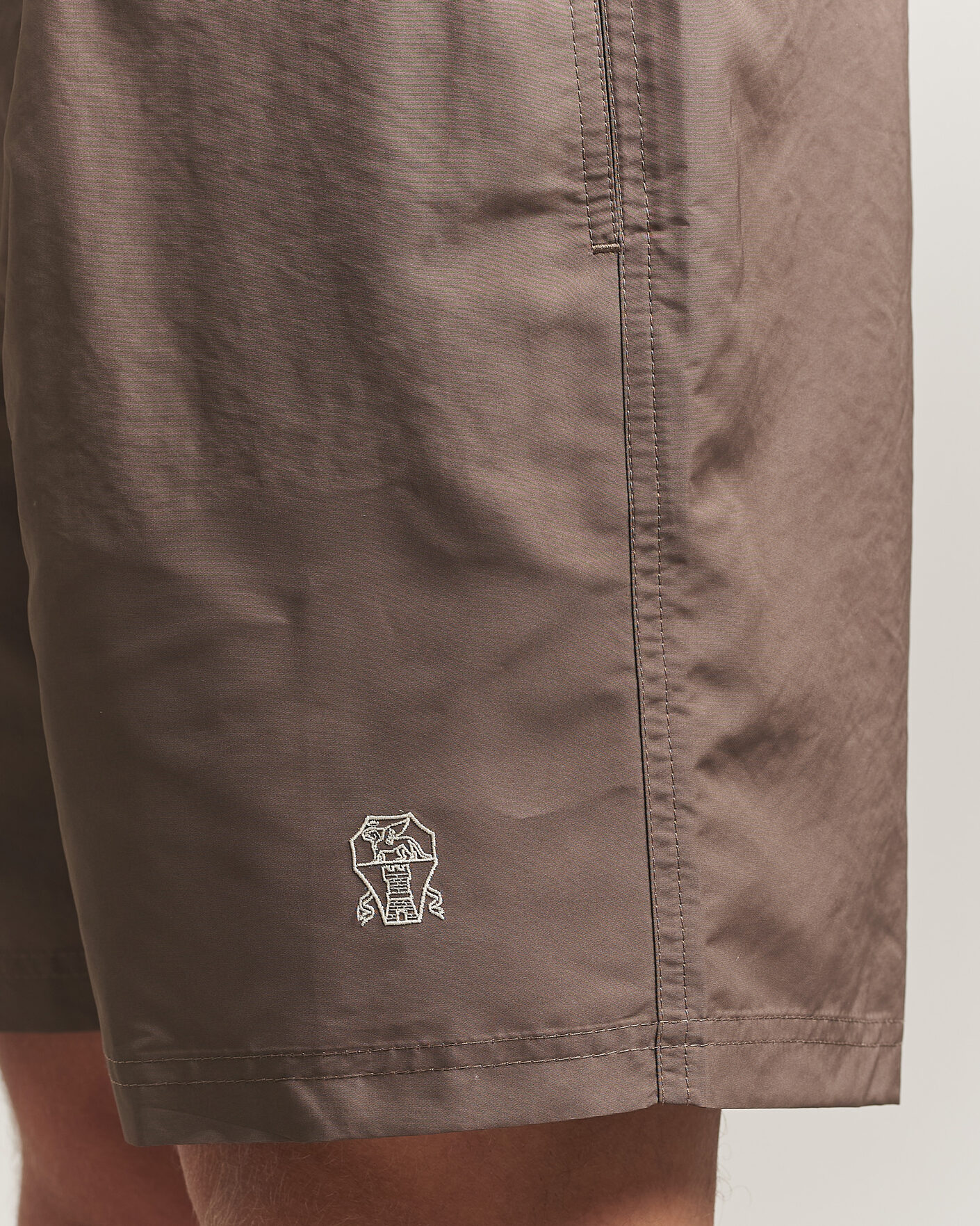 Herr | Badbyxor | Brunello Cucinelli | Nylon Swim Trunks Brown