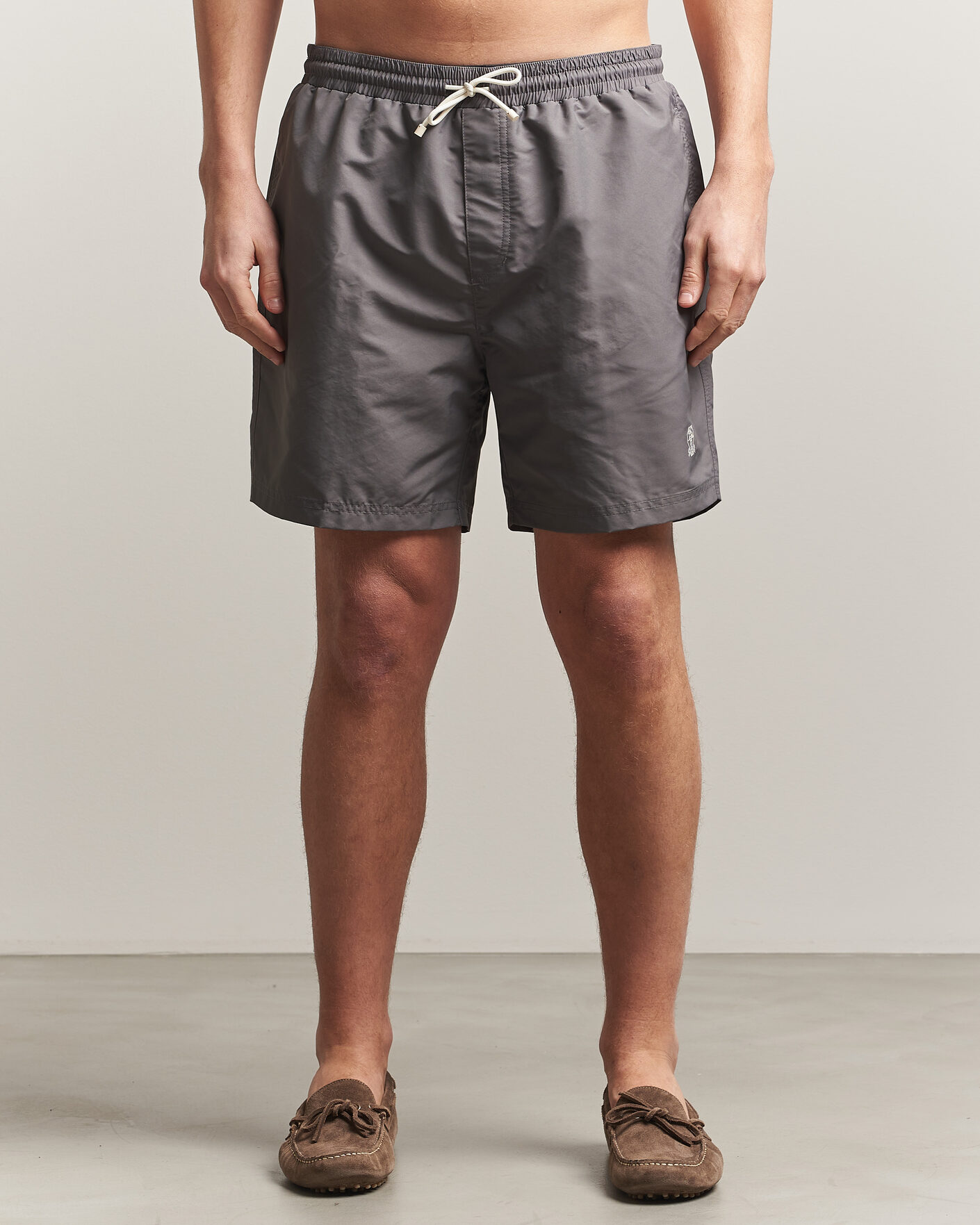 Herr | Badbyxor | Brunello Cucinelli | Nylon Swim Trunks Grey