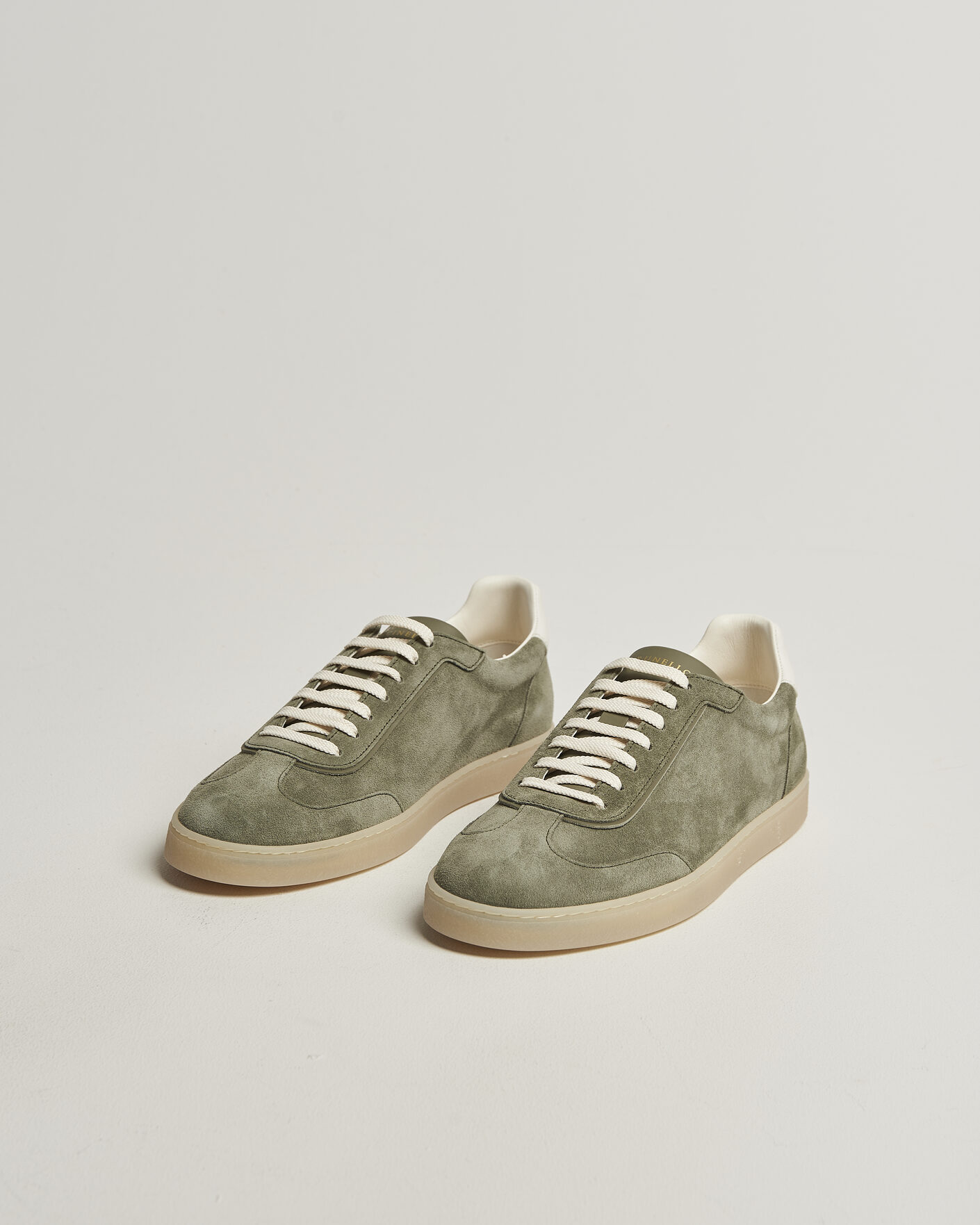 Herr | Sneakers | Brunello Cucinelli | Low Top Sneakers Olive Suede