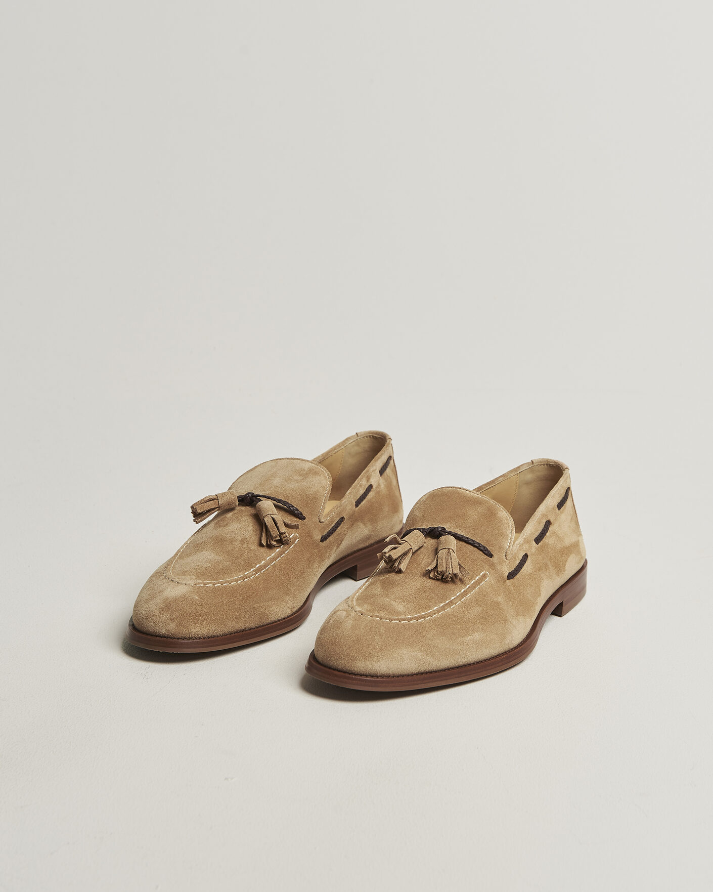 Herr | Loafers | Brunello Cucinelli | Tassel Loafers Siena Brown Suede