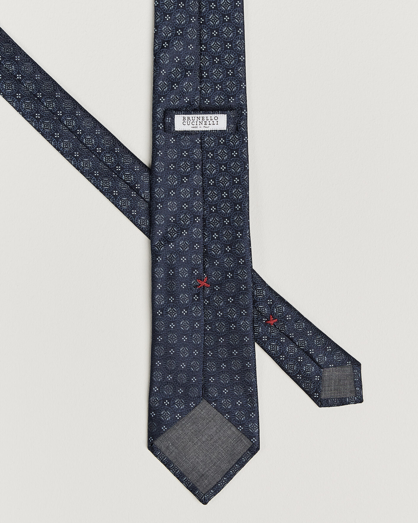 Herr | Slipsar | Brunello Cucinelli | Jacquard Silk Tie Navy