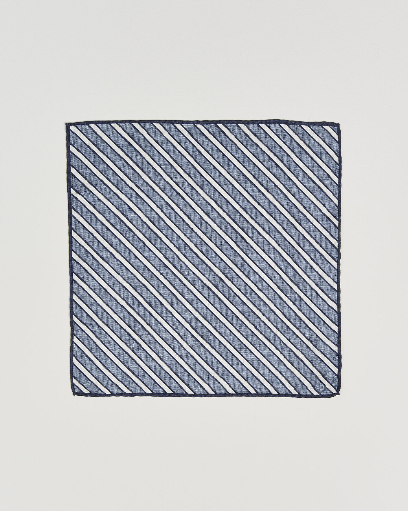 Herr | Näsdukar | Brunello Cucinelli | Striped Pocket Square Blue