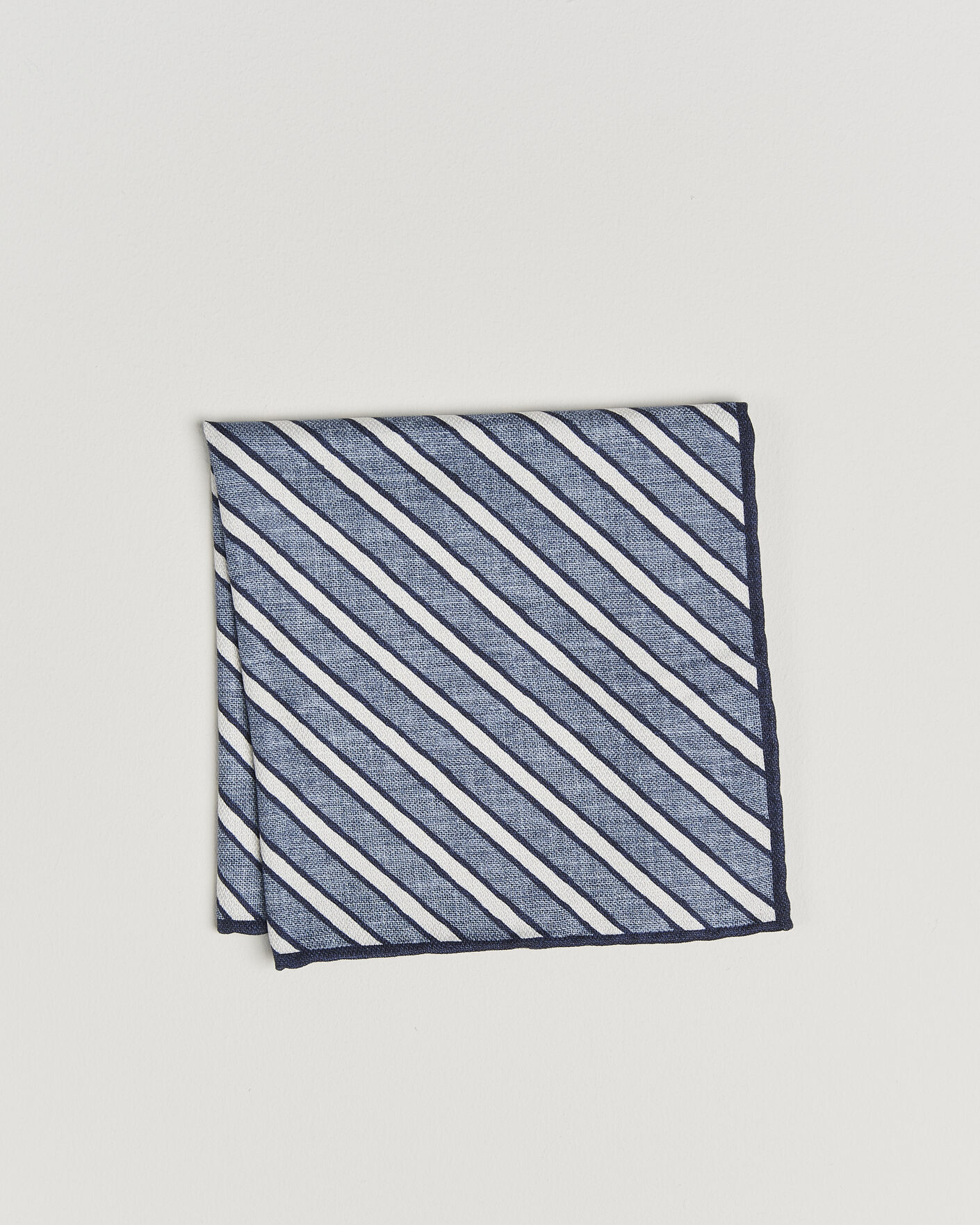 Herr | Näsdukar | Brunello Cucinelli | Striped Pocket Square Blue
