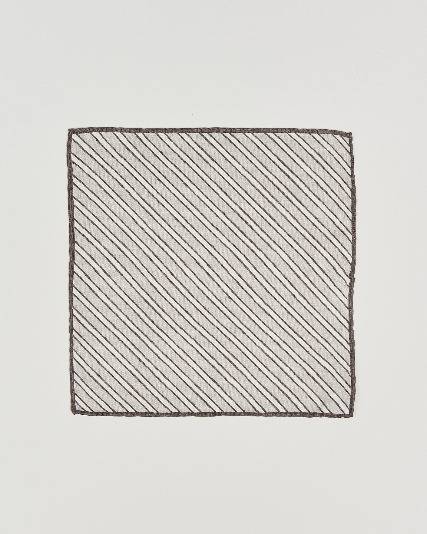 Herr | Näsdukar | Brunello Cucinelli | Striped Pocket Square Brown