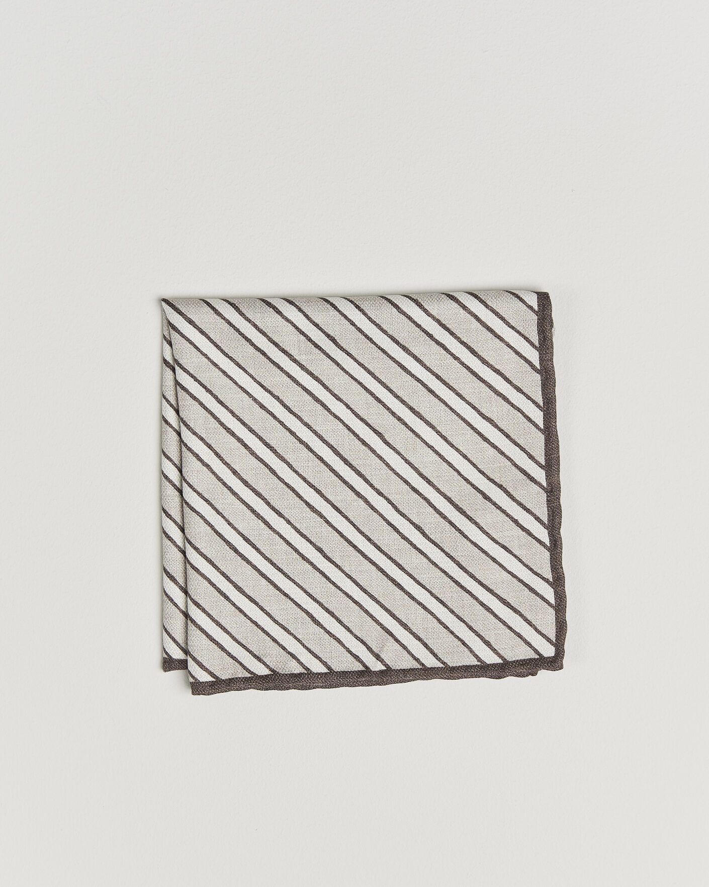 Herr | Näsdukar | Brunello Cucinelli | Striped Pocket Square Brown
