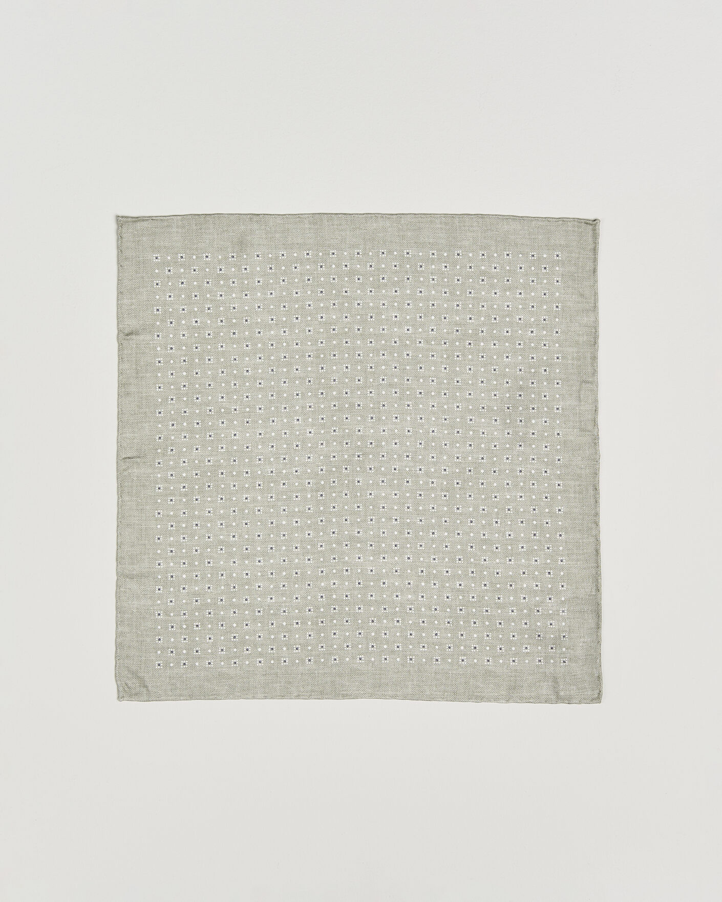 Herr | Näsdukar | Brunello Cucinelli | Printed Silk Pocket Square Olive