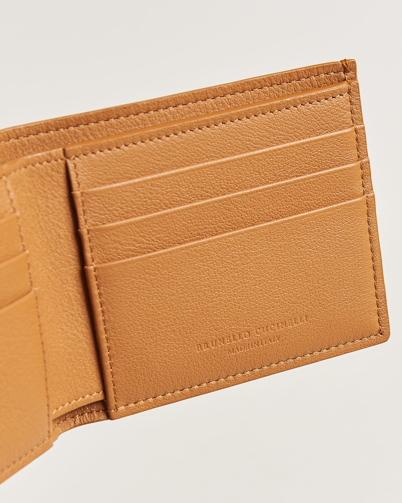 Herr | Plånböcker | Brunello Cucinelli | Nubuck Leather Wallet Cognac